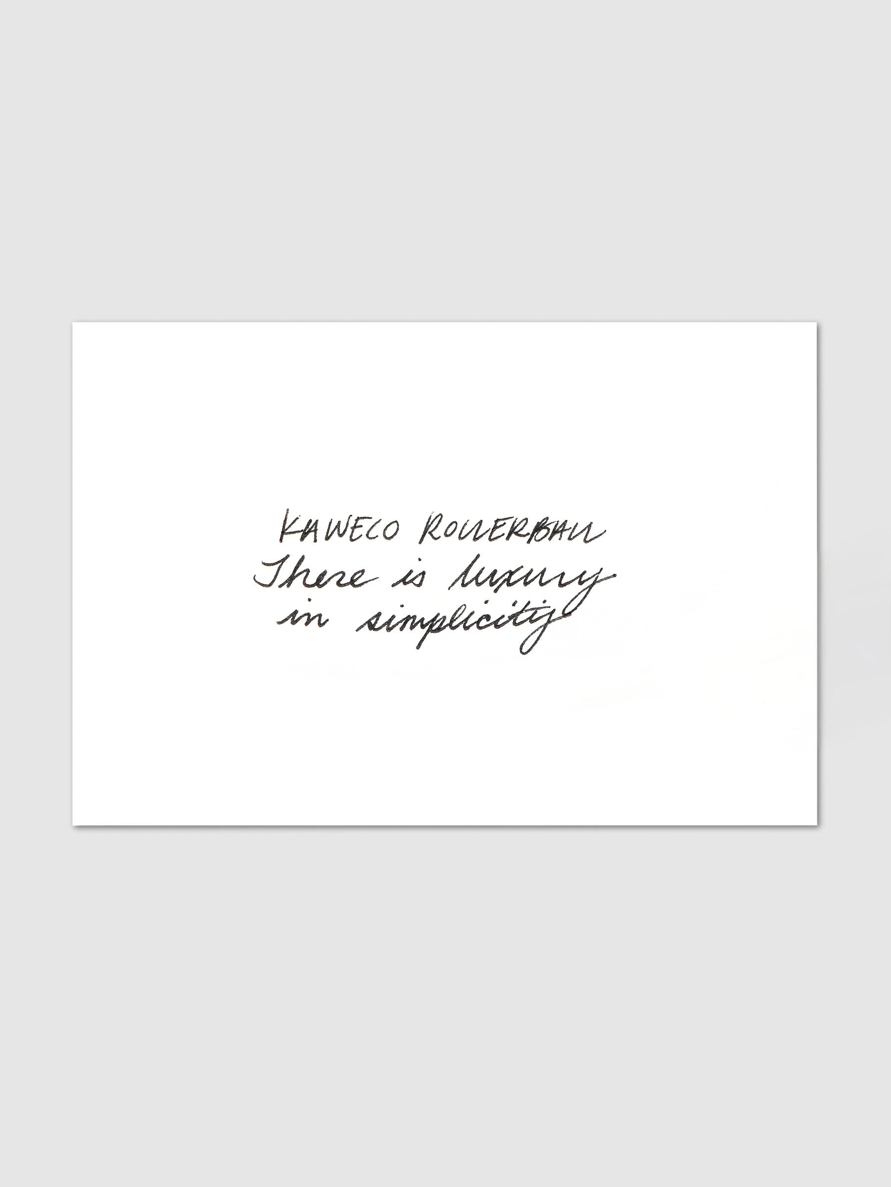Handwriting sample using the Kaweco Frosted Sport Rollerball Pen.