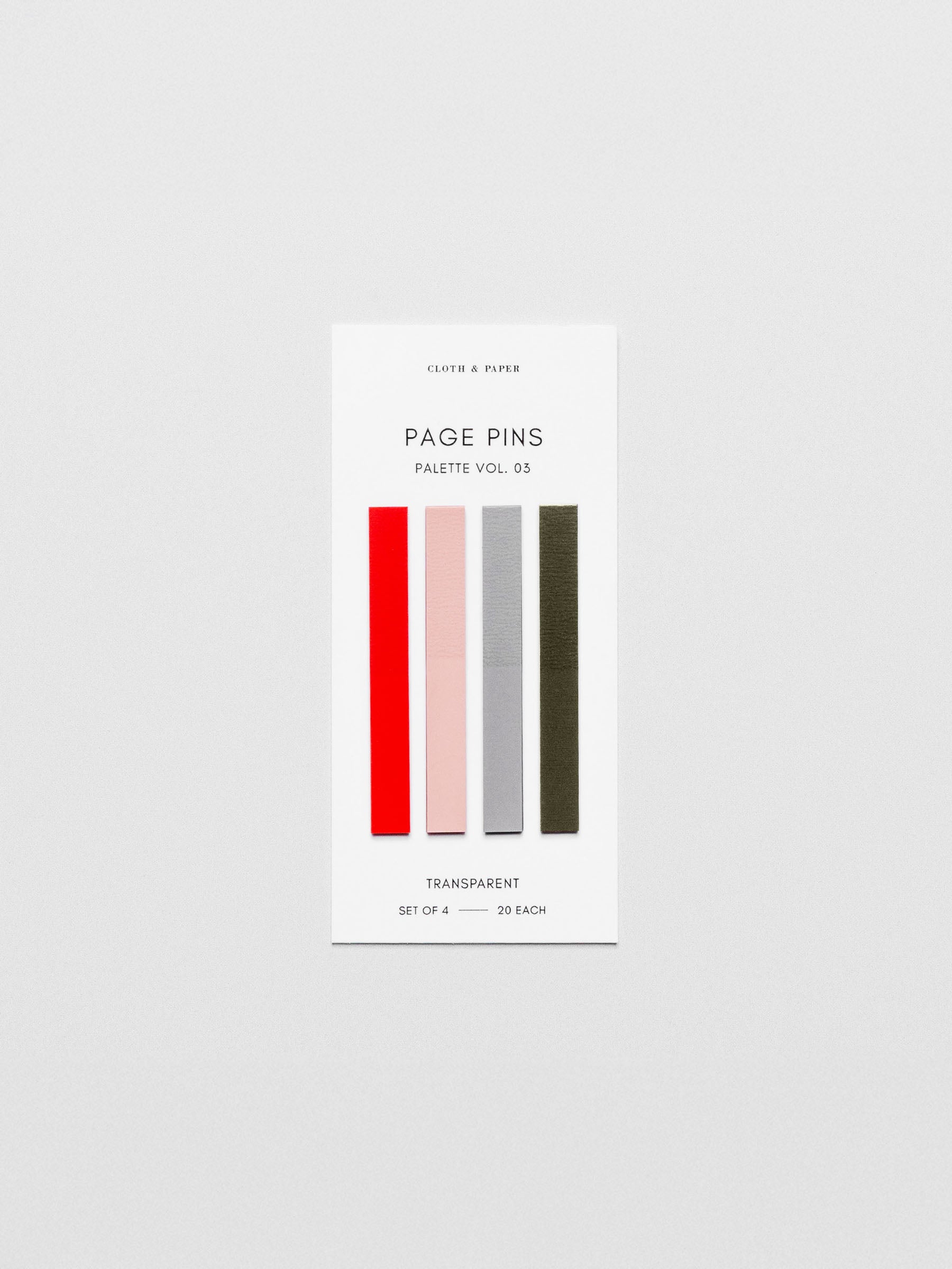 Page pins displayed on a neutral background.