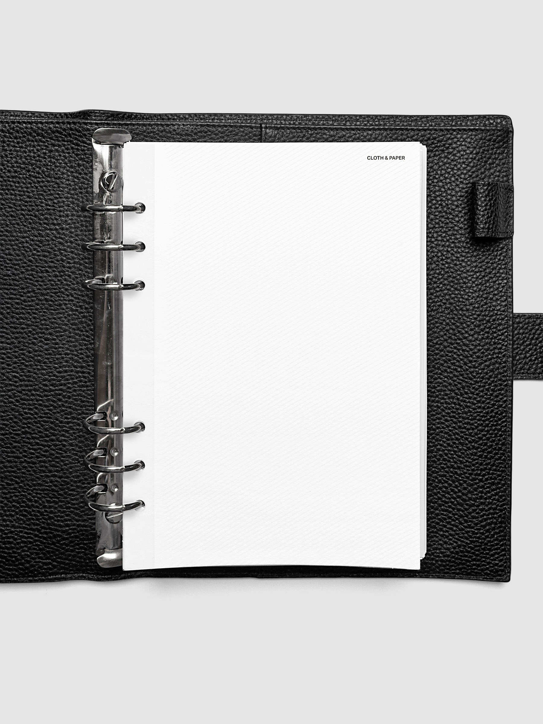 Folded Collage Planner Dashboard, A5 6-Ring Punch, dashboard shown inserted in a planner