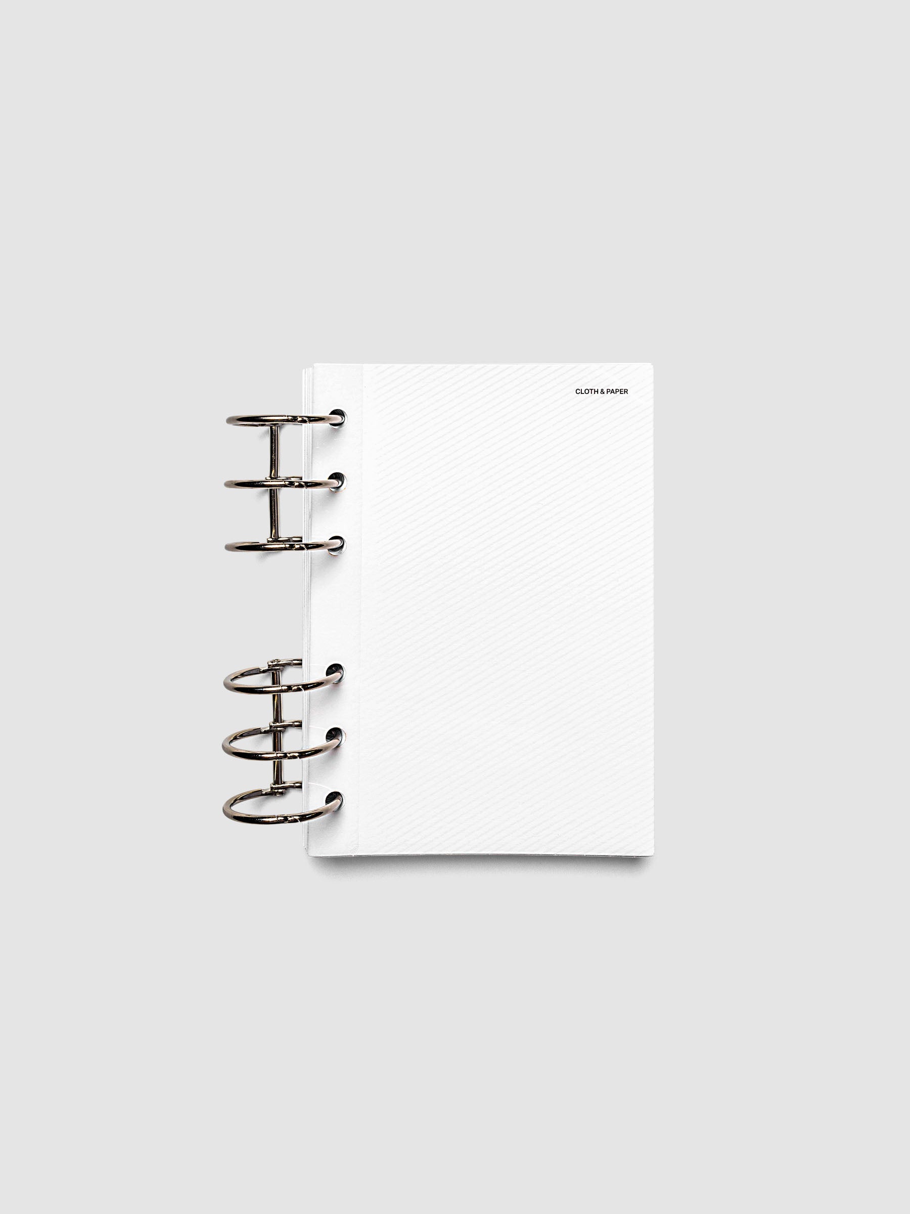 Folded Collage Planner Dashboard, A6 6-Ring Punch, dashboard shown inserted in a planner
