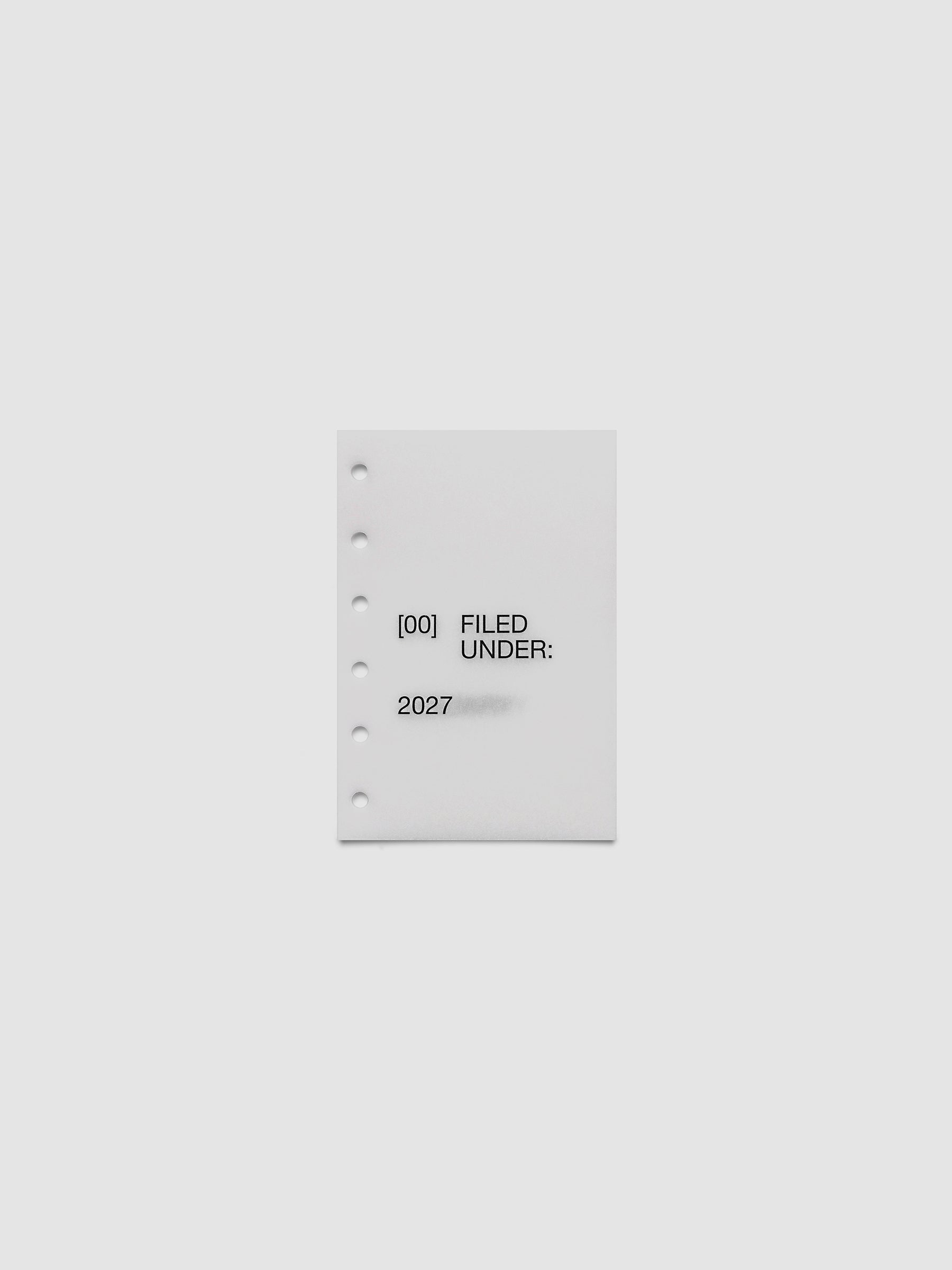 2027 Front + Monthly Dashboard Overlays, Avant Garde, Pocket 6-Ring Punch, full set of 13 vellum overlays shown stacked together