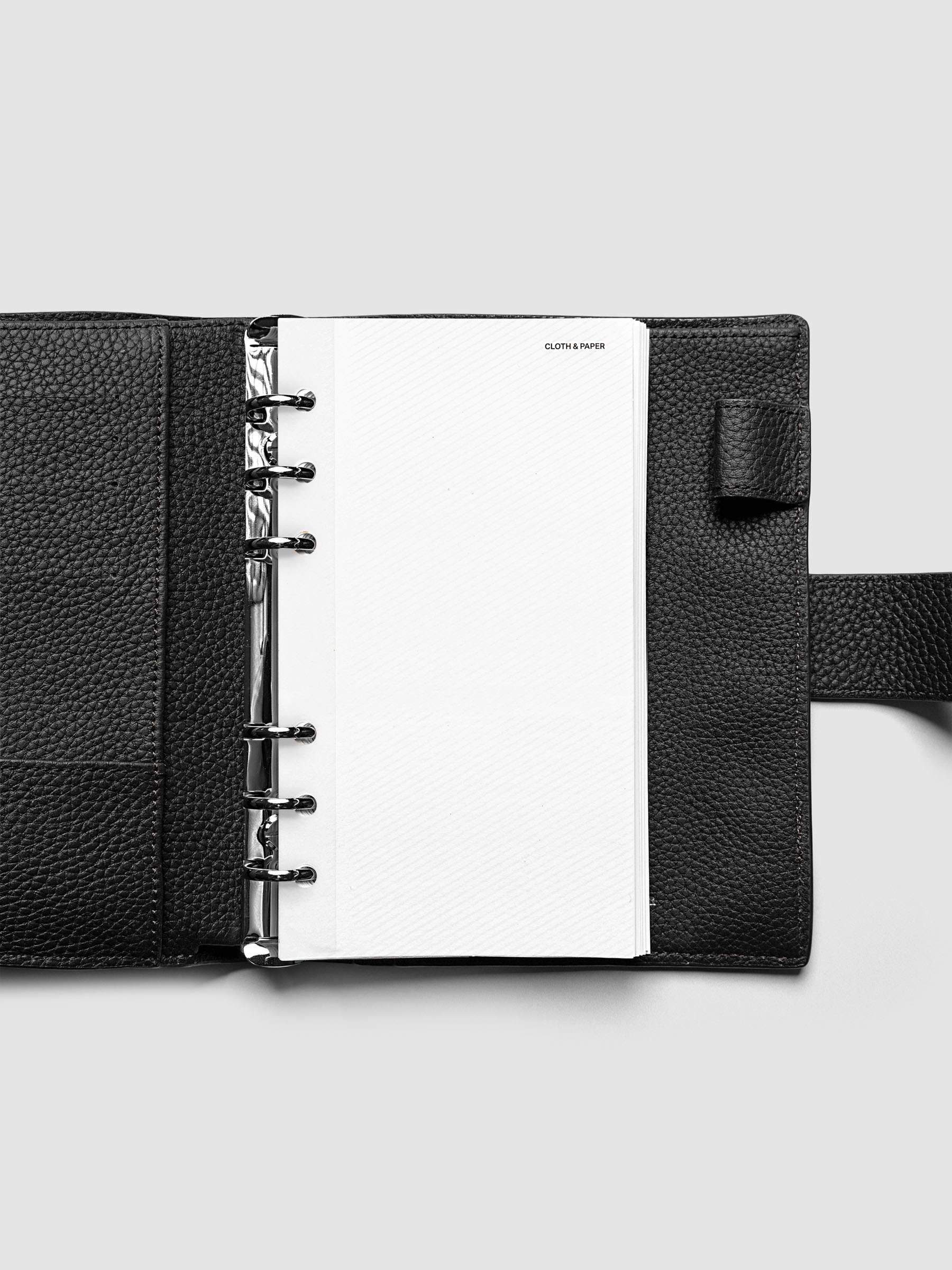Folded Collage Planner Dashboard, Personal 6-Ring Punch, dashboard shown inserted in a planner