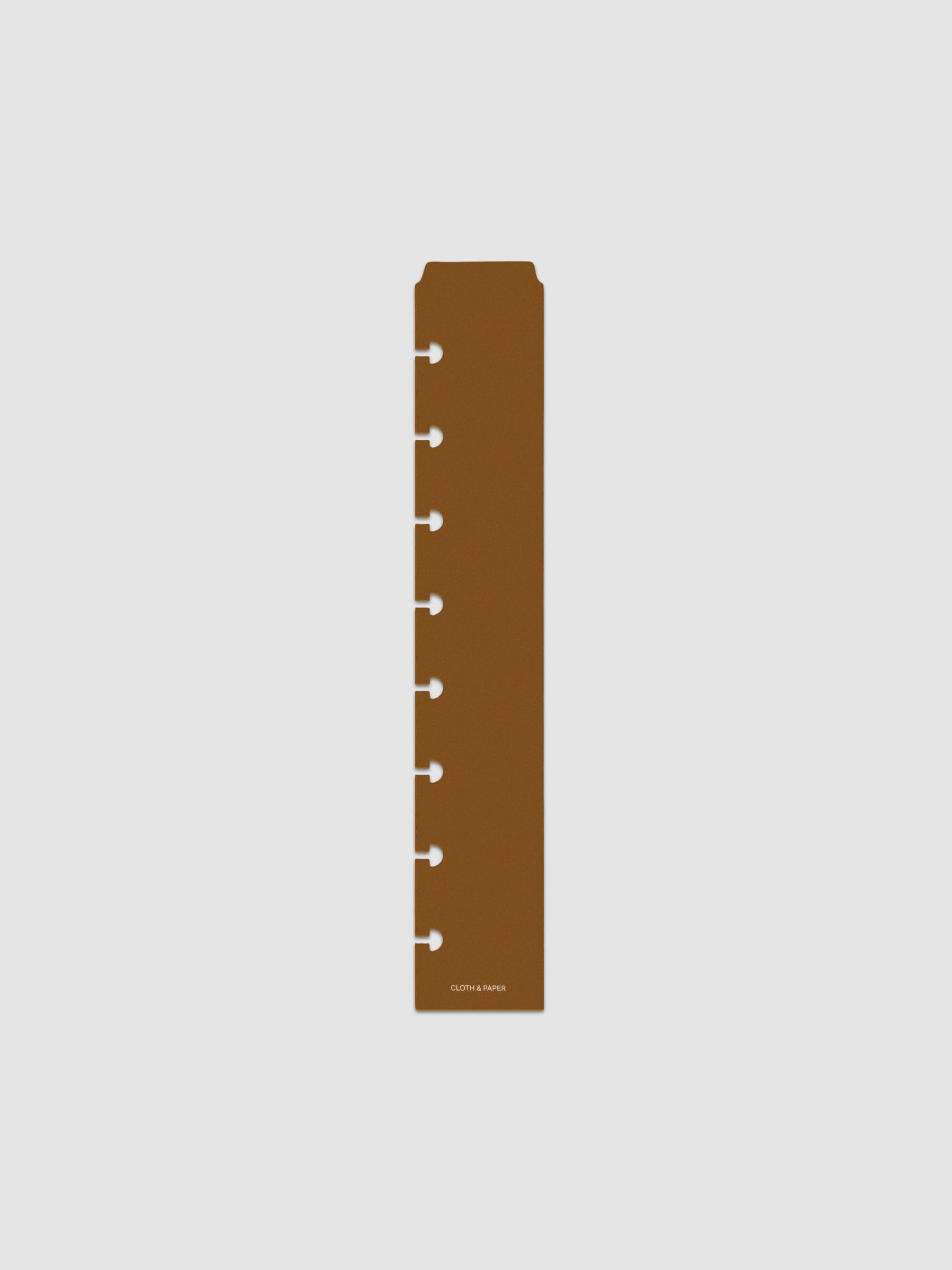 One narrow page marker in brown, shown in size Half Letter.