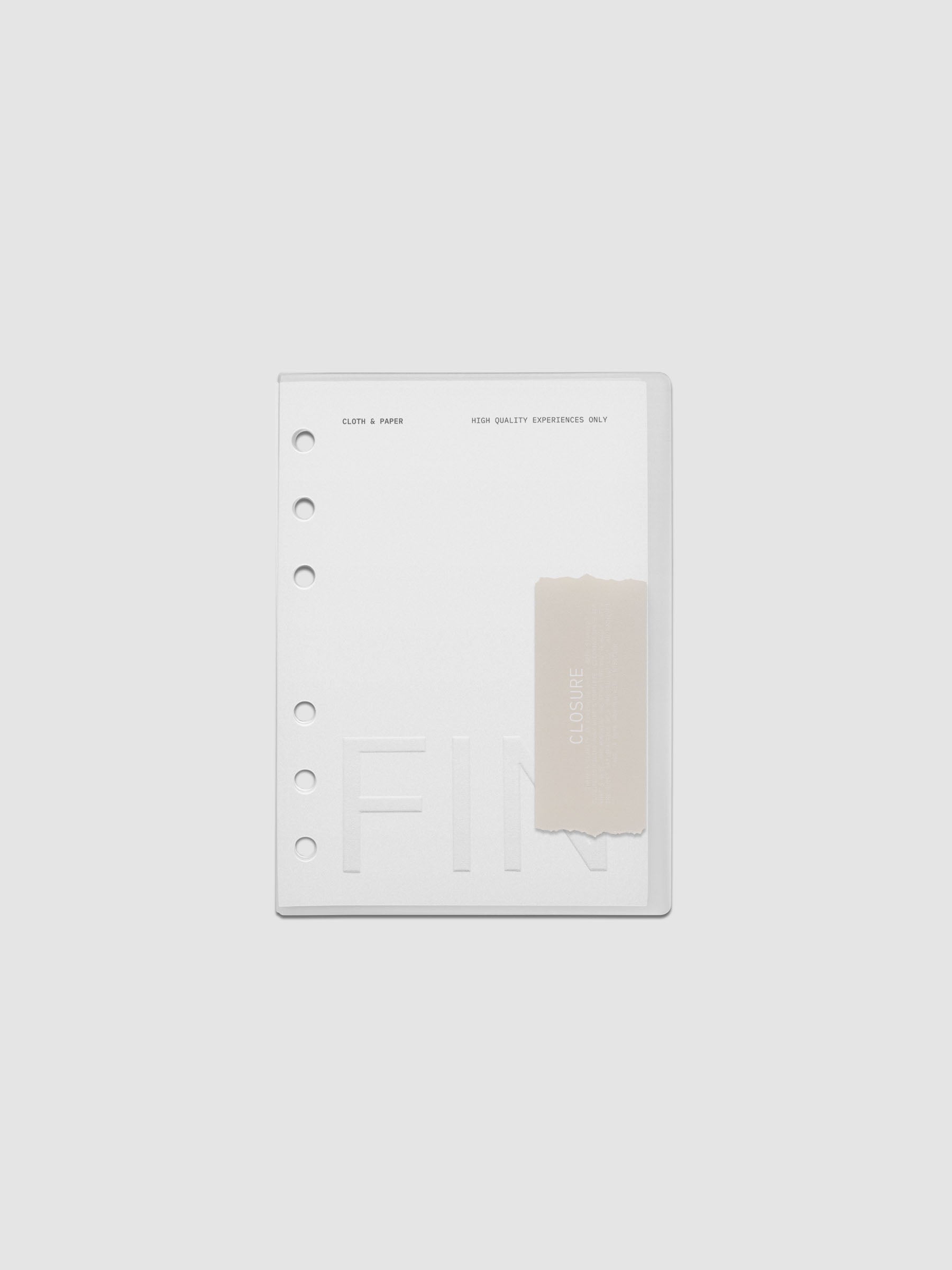 Closure Planner Dashboard + Cover Set in size A6.
