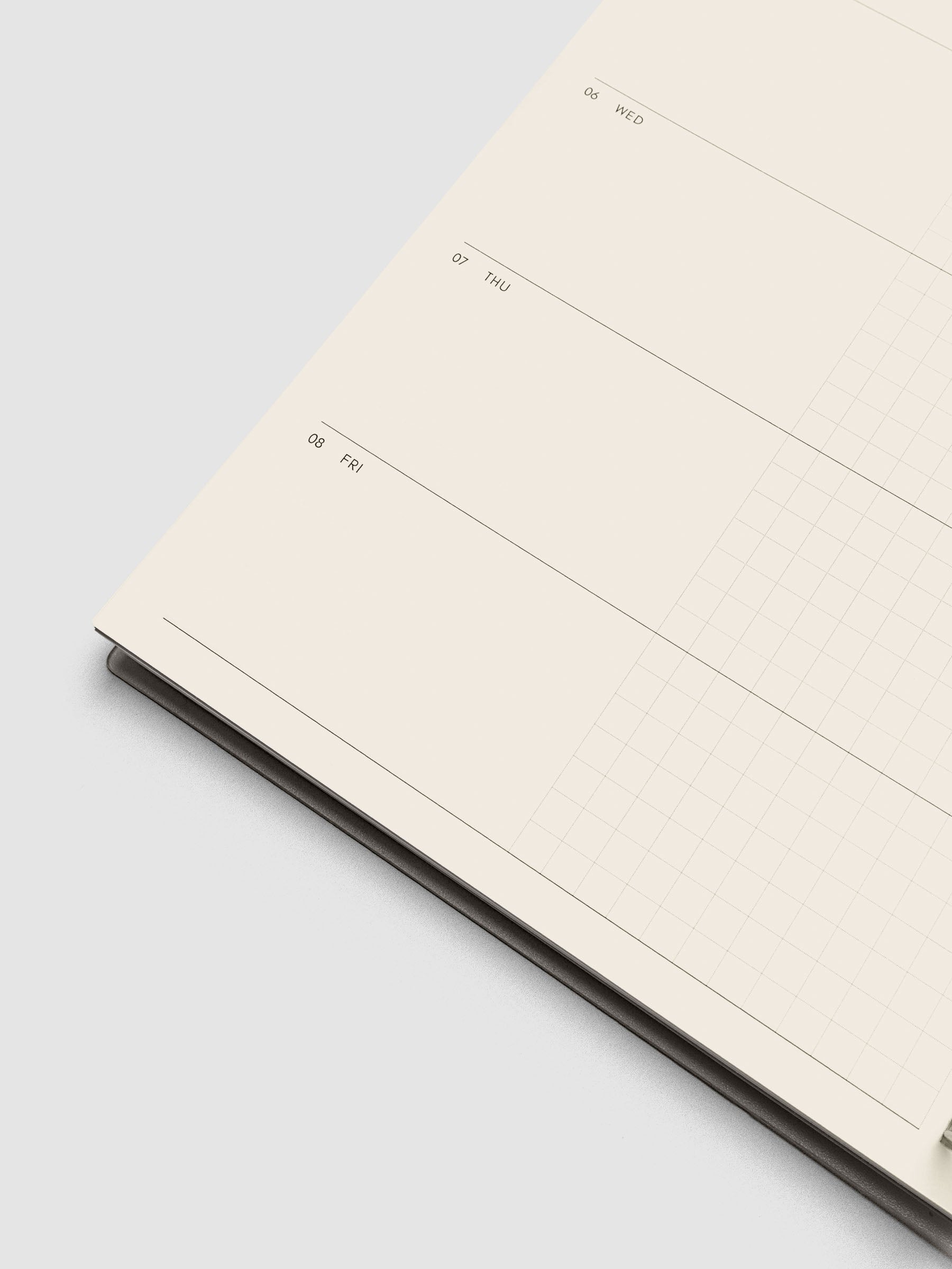 Close-up of the bottom left of the horizontal weekly spread showing the half-blank, half-graph daily section and to-do column, from the 2026–2027 Weekly Horizontal Academic Planner A5 Spiral
