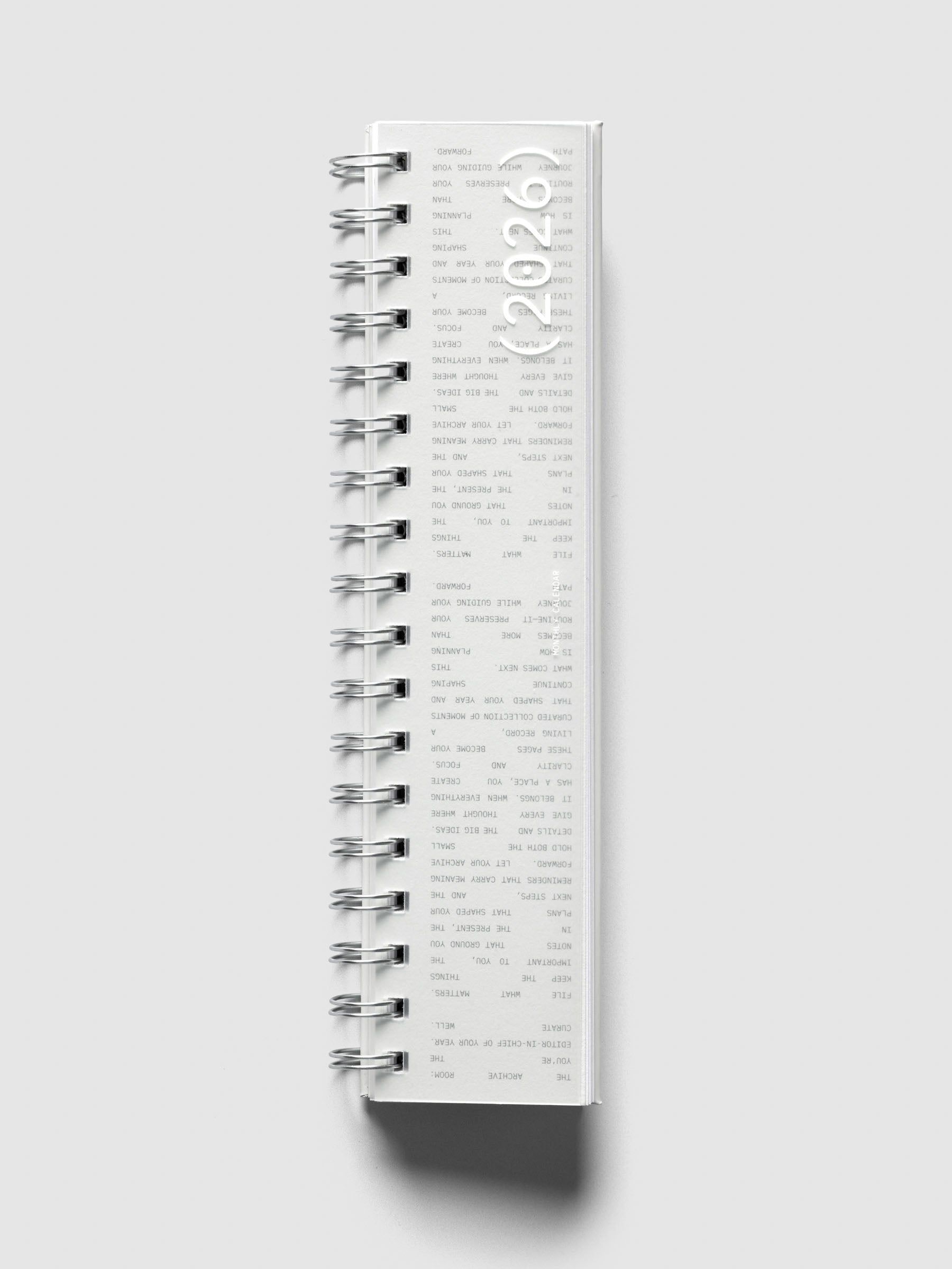 2026 Spiral Desk Calendar shown closed.