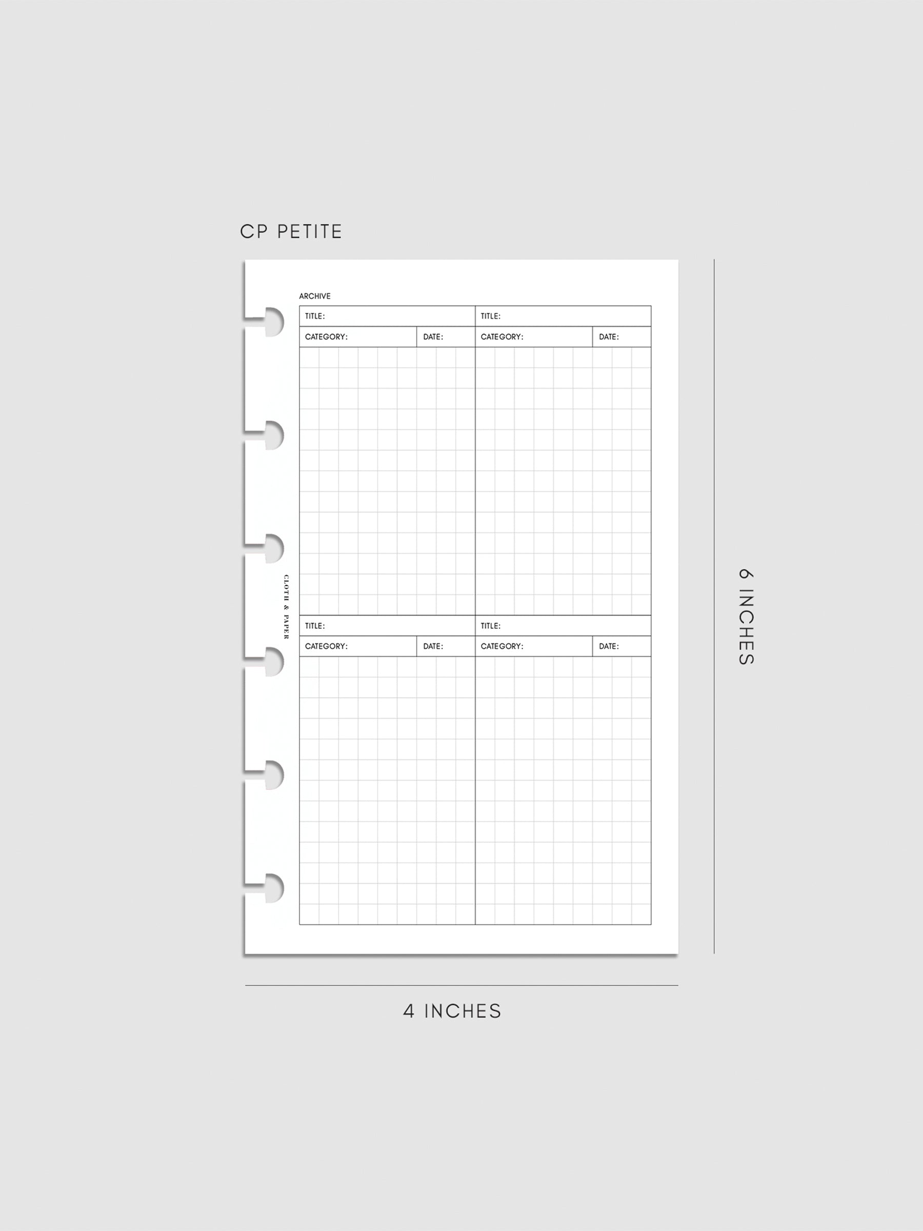 Digital mockup of insert in CP Petite.