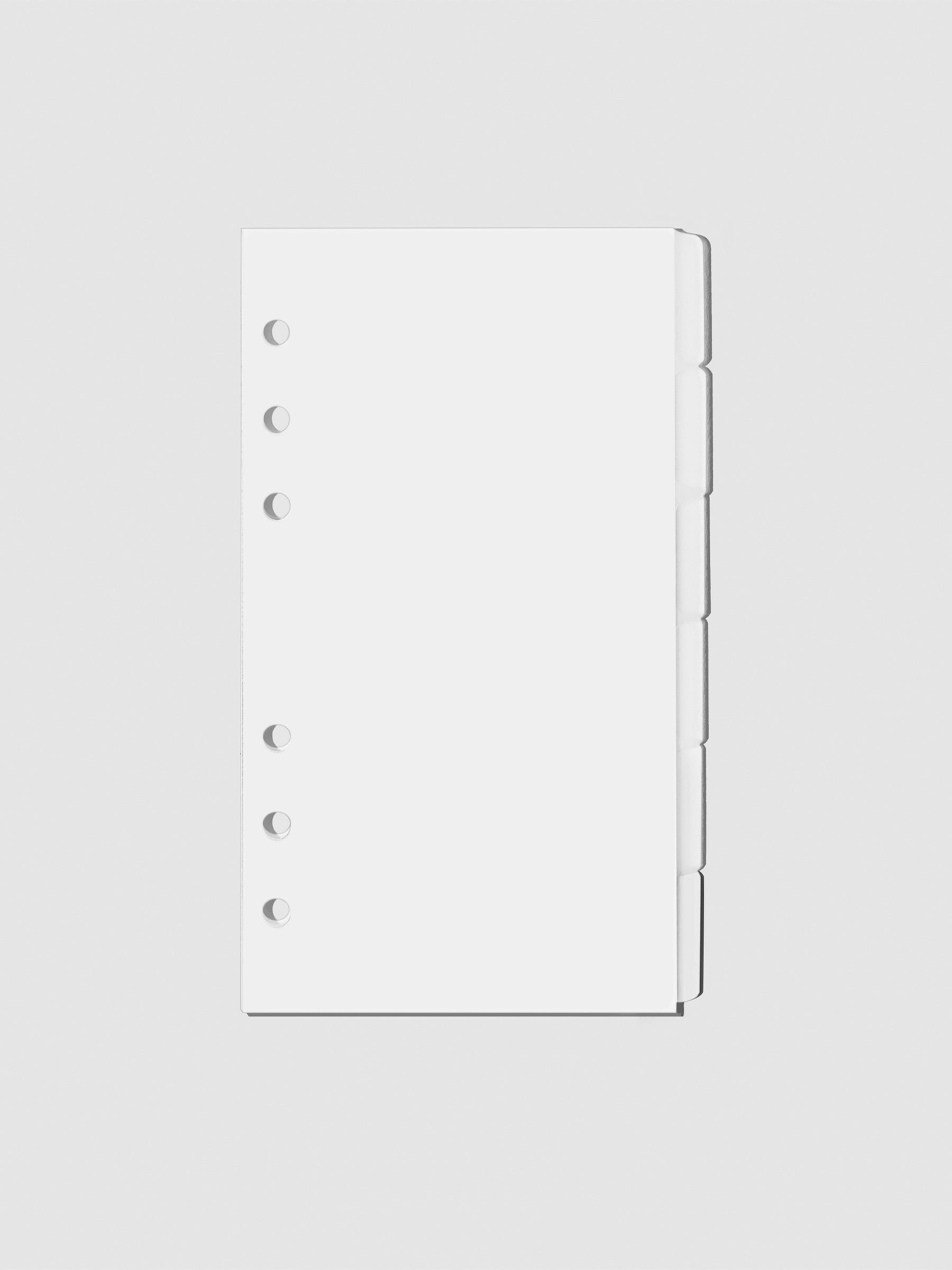 Dividers displayed on a neutral background. Size shown is personal.