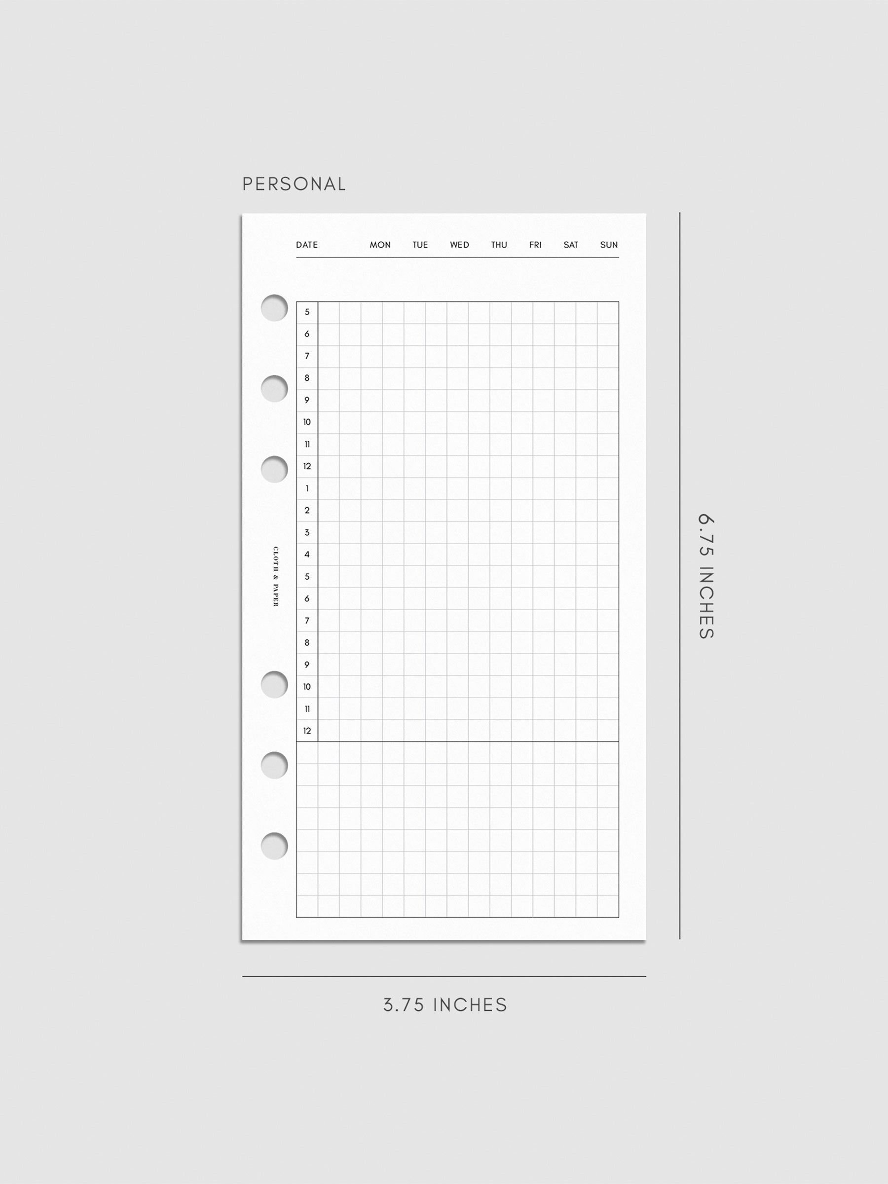 Digital mockup of insert in Personal.