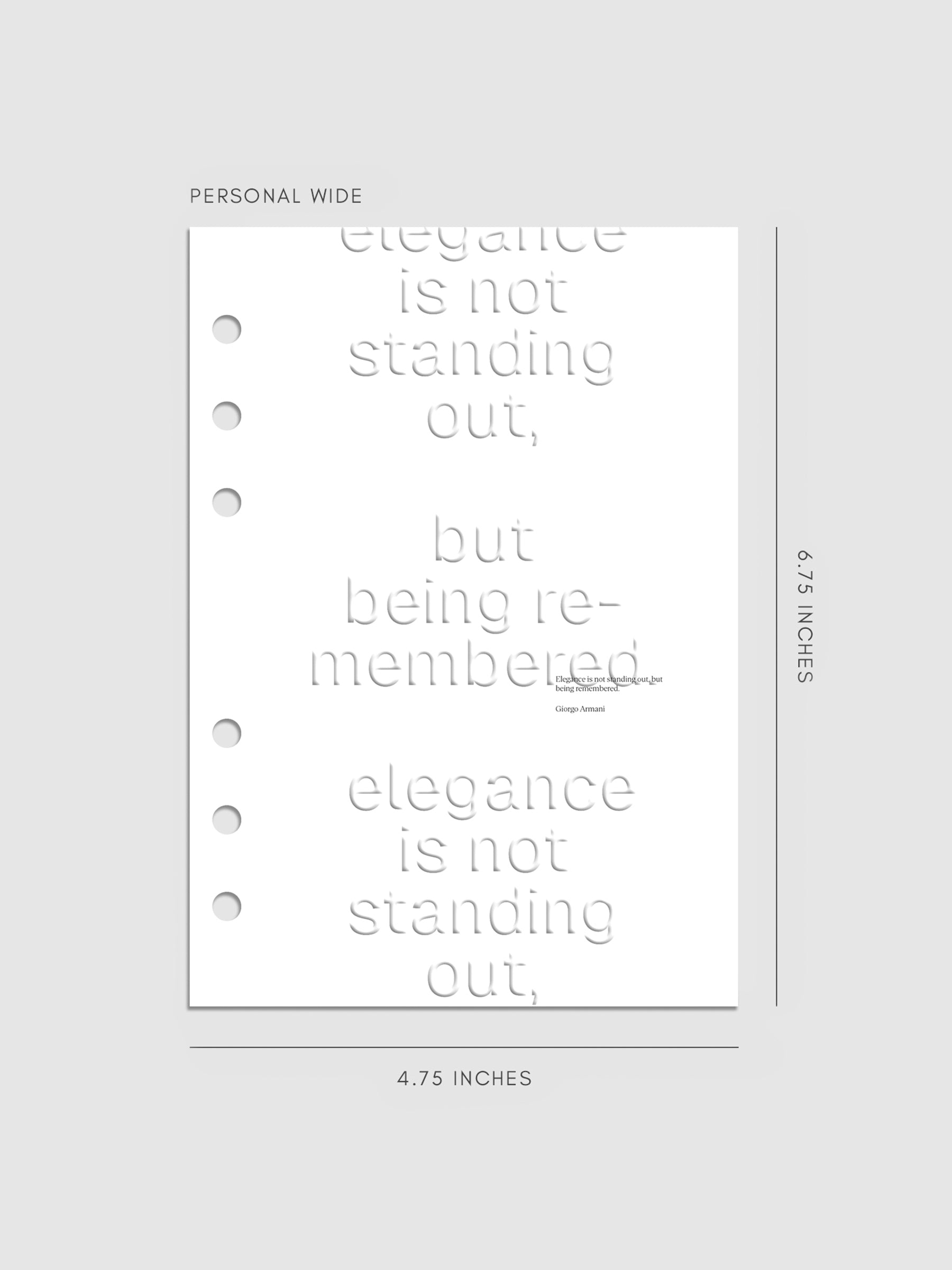 Digital mockup of the Elegance Dashboard in Personal Wide size