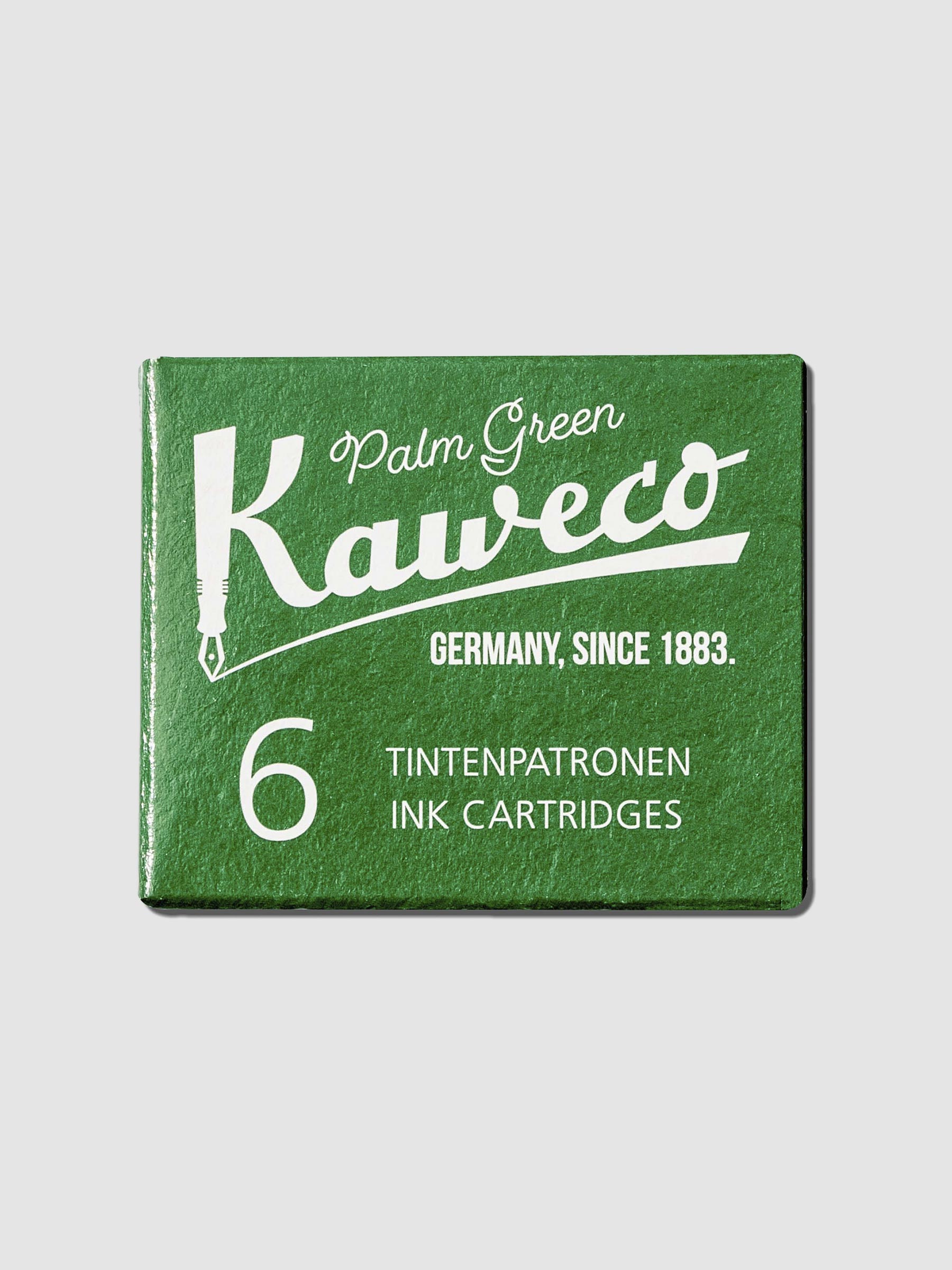 Box of refills displayed in their packaging on a neutral background. Color shown is Palm Green.