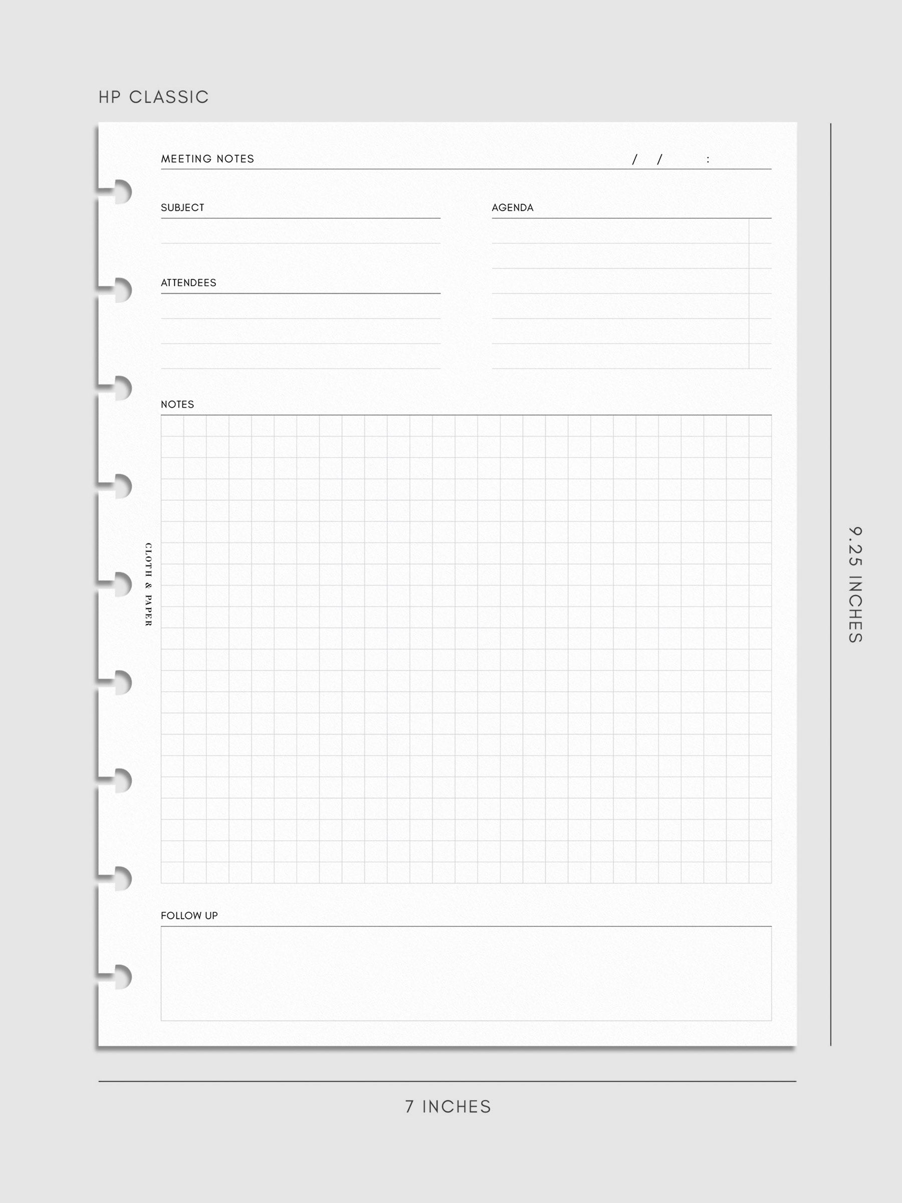 Digital mockup of inserts in HP Classic.