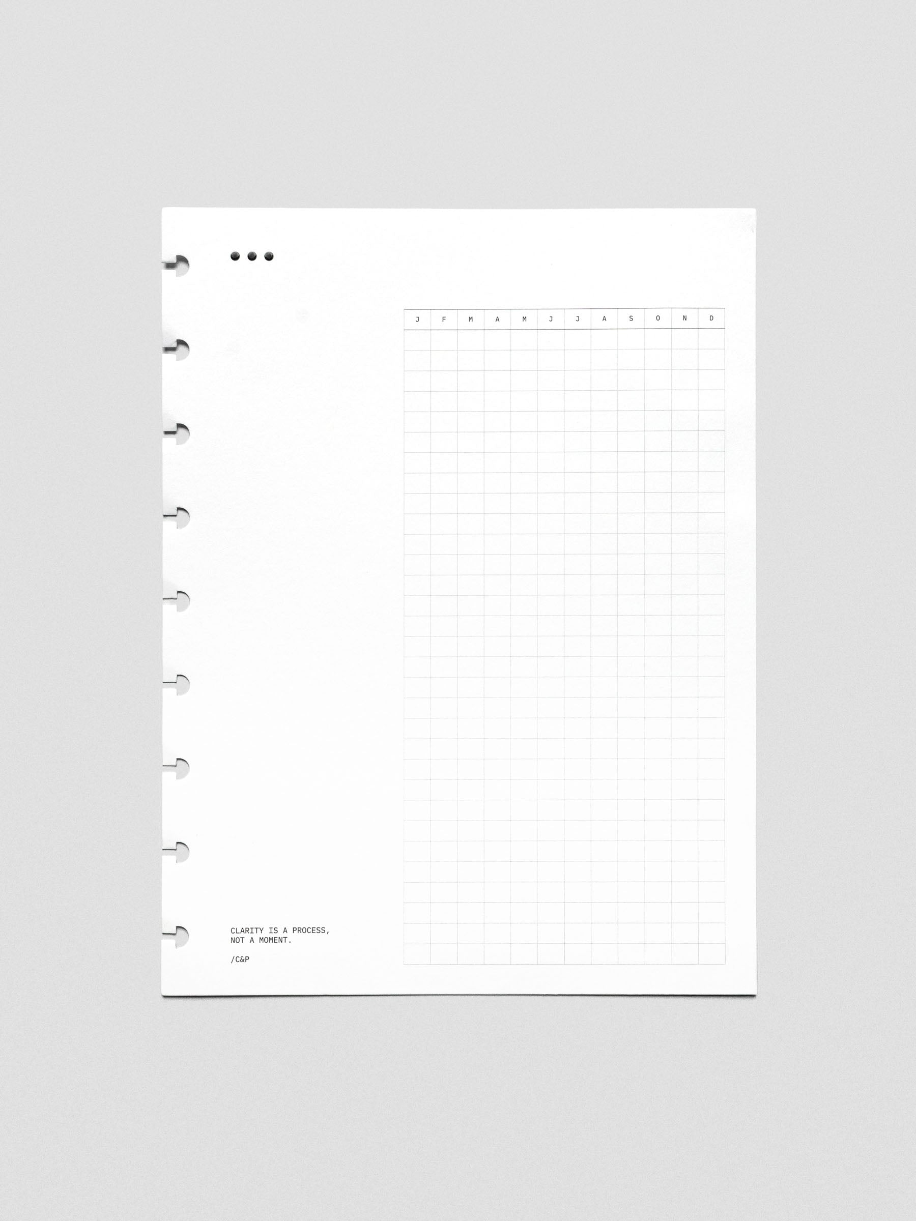 Mindful Moments Planner Dashboard in size HP Classic.
