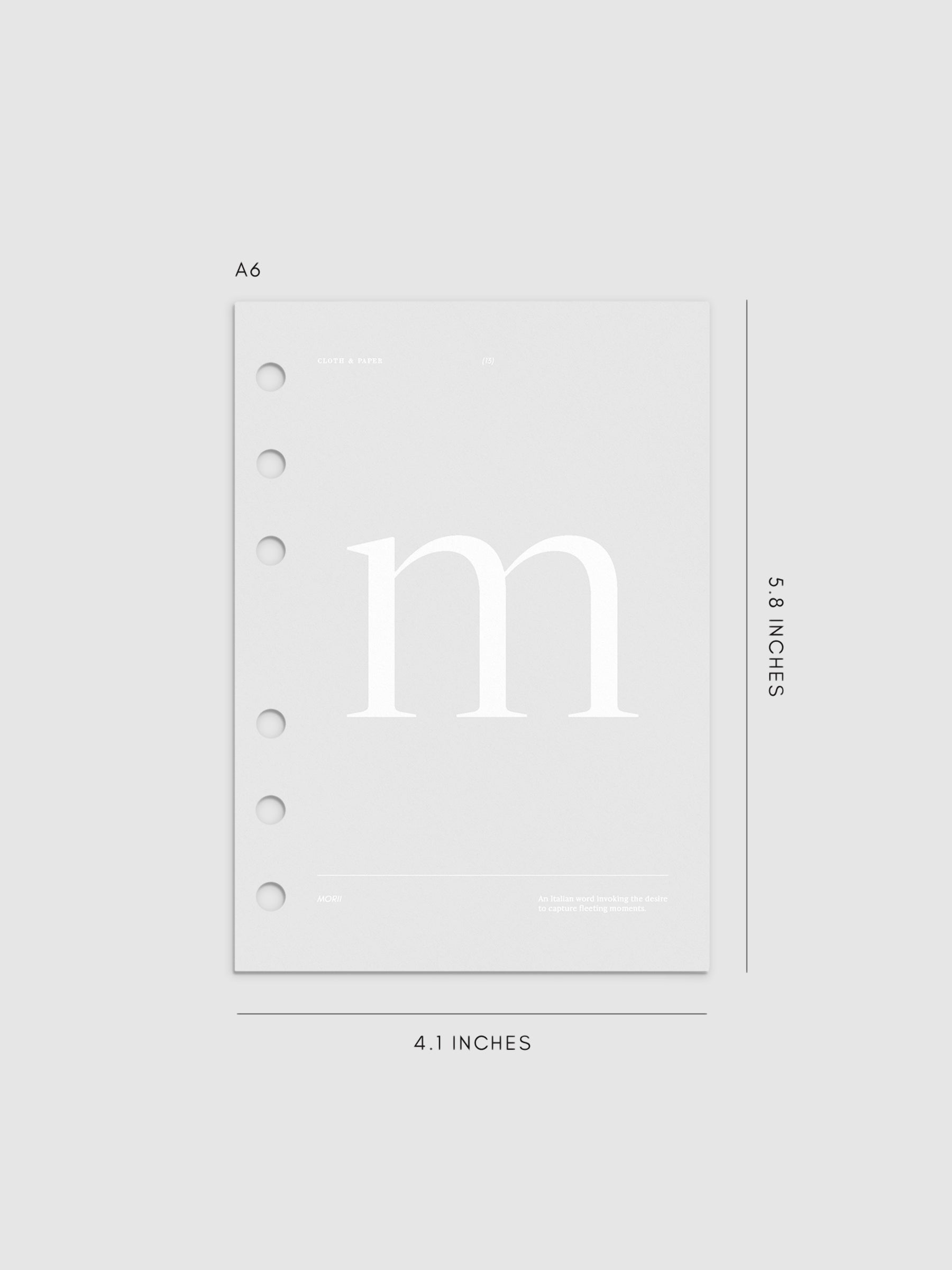 Monogram Vellum Planner Dashboard M in A6 displayed on a neutral background.