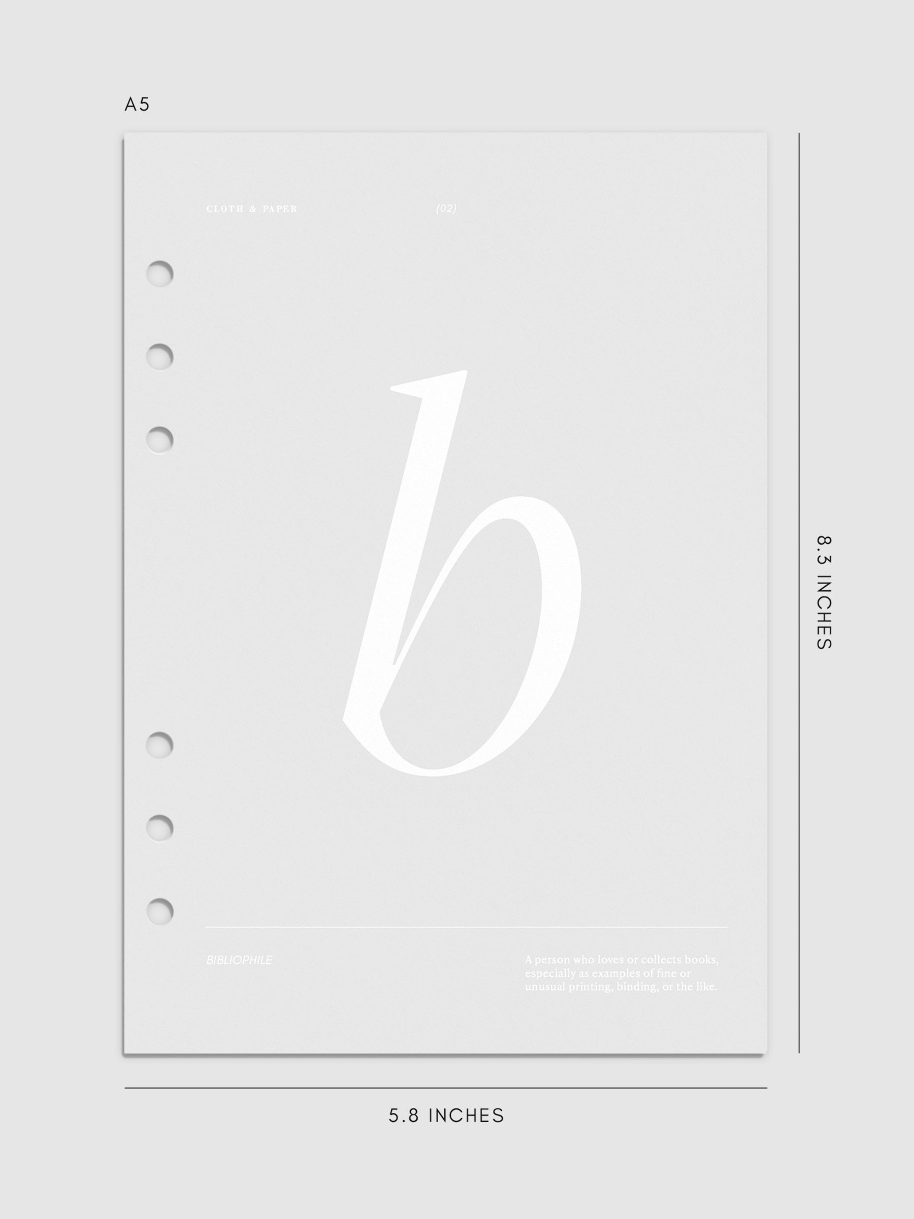 Monogram Vellum Planner Dashboard B in Pocket displayed on a neutral