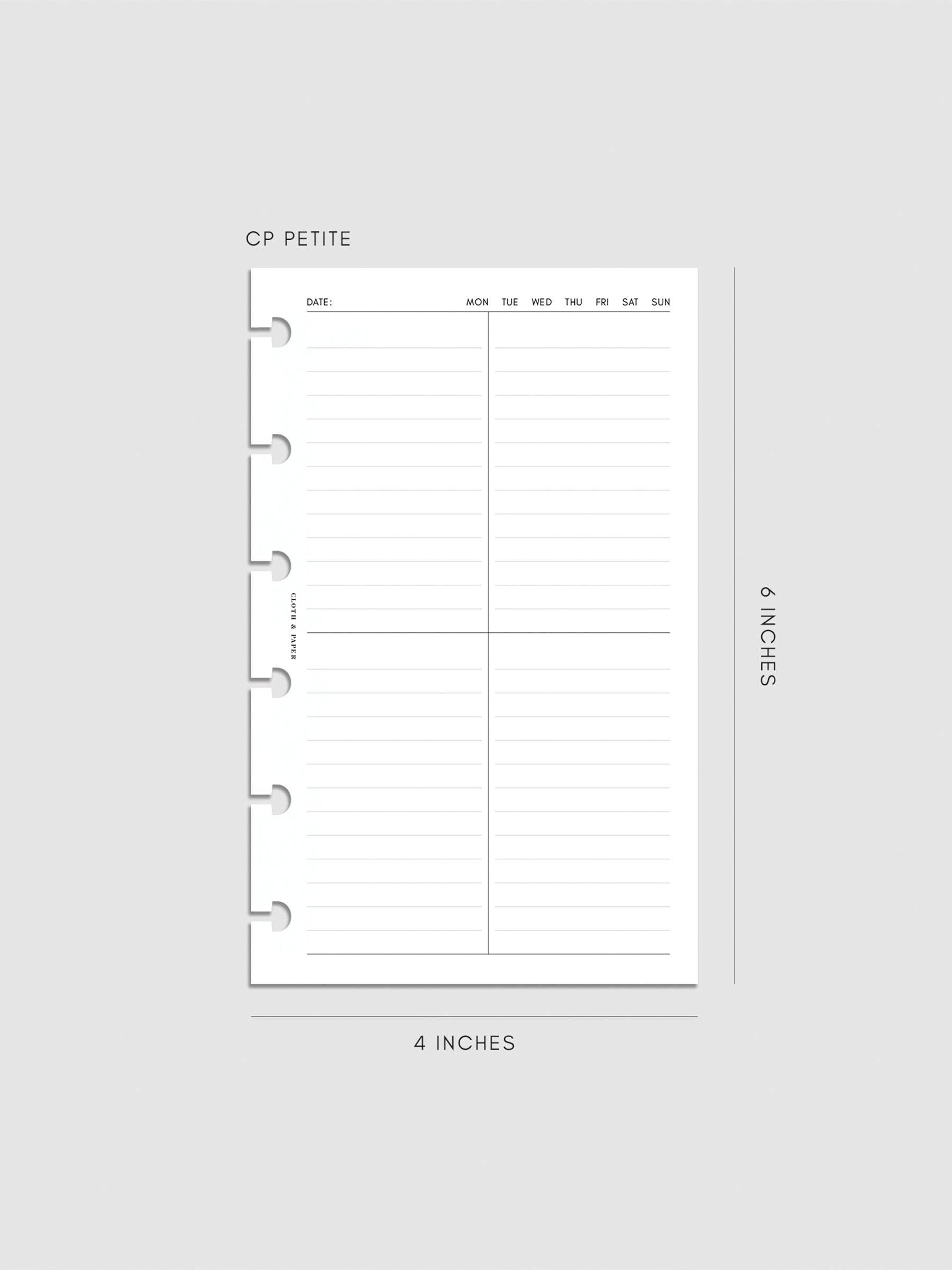 Digital mockup of inserts in CP Petite.