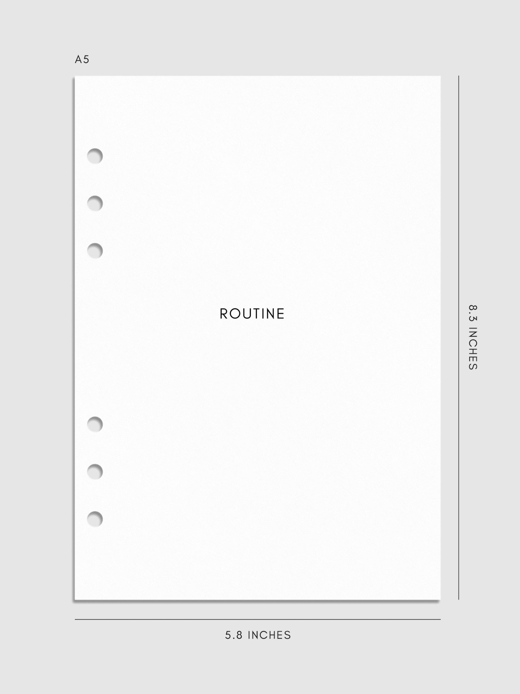 Digital mockup of insert in A5 sizing.
