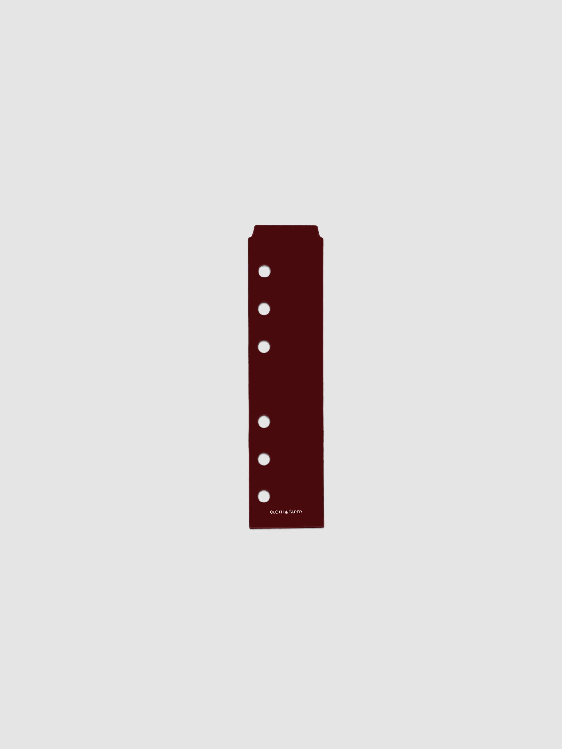 Bordeaux (dark red) Narrow Page Marker for A6 planners.