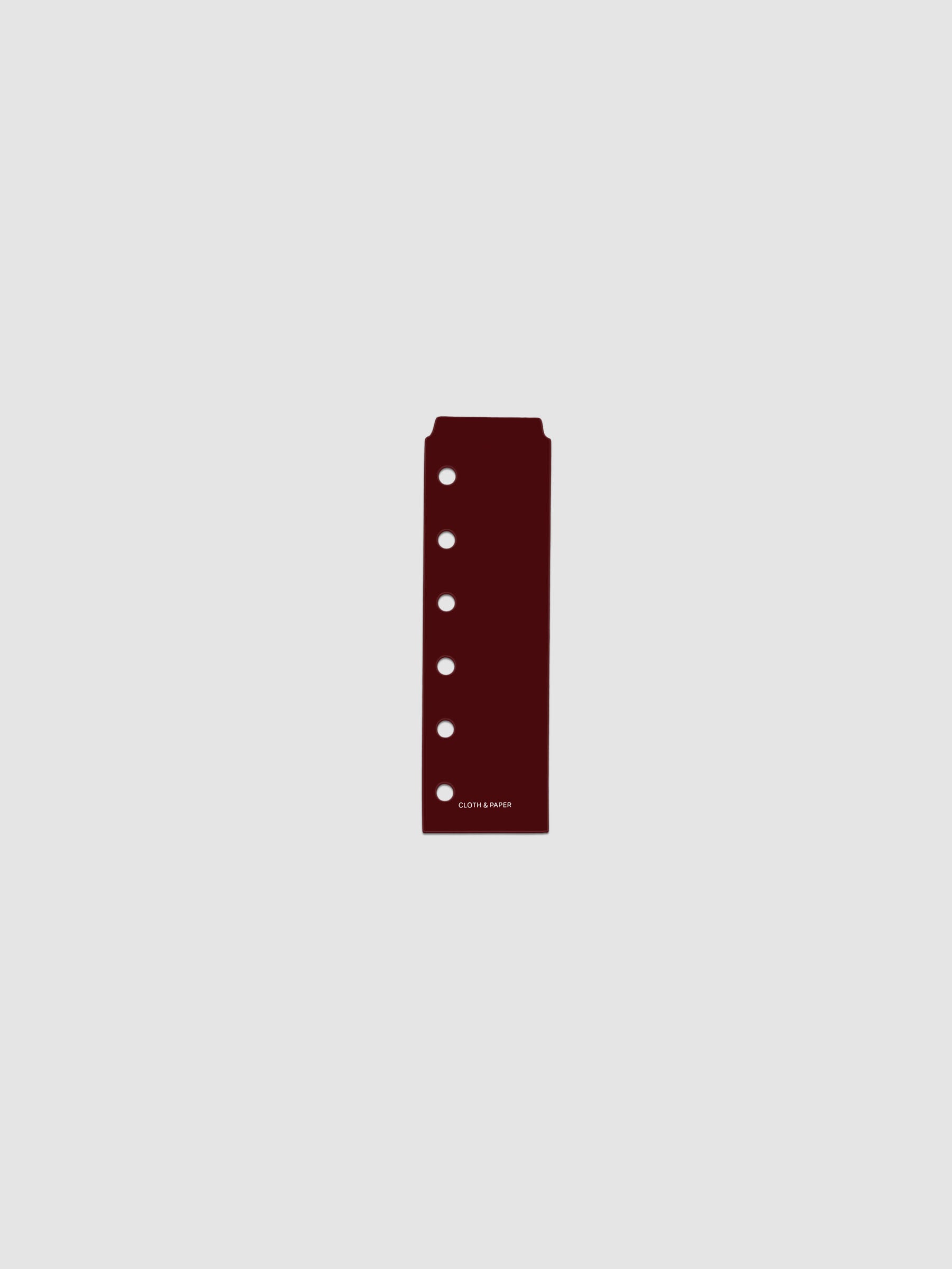 Bordeaux (dark red) Narrow Page Marker for Pocket planners.