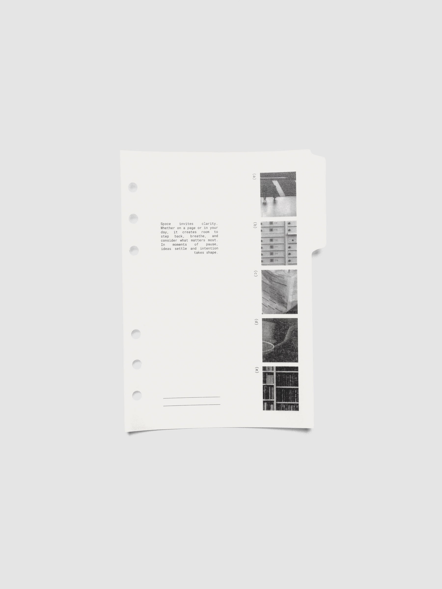 Personal Wide Editorial Vellum Dividers Vol. 2 shown in a planner with translucent layering.