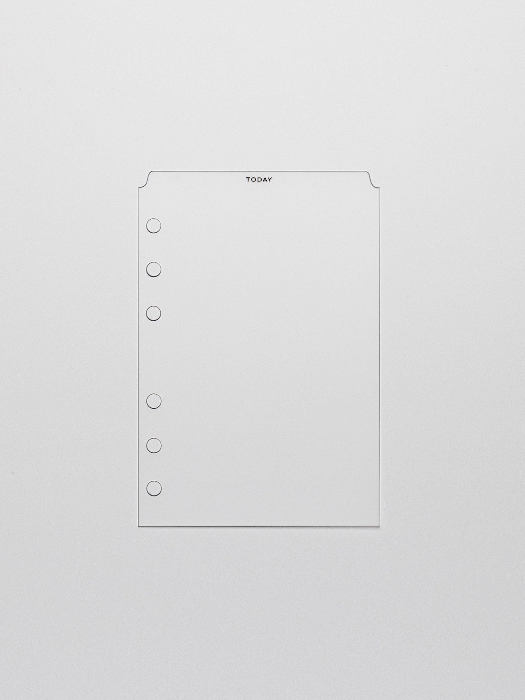 Black foil divider displayed on a neutral background. Size shown is A6.