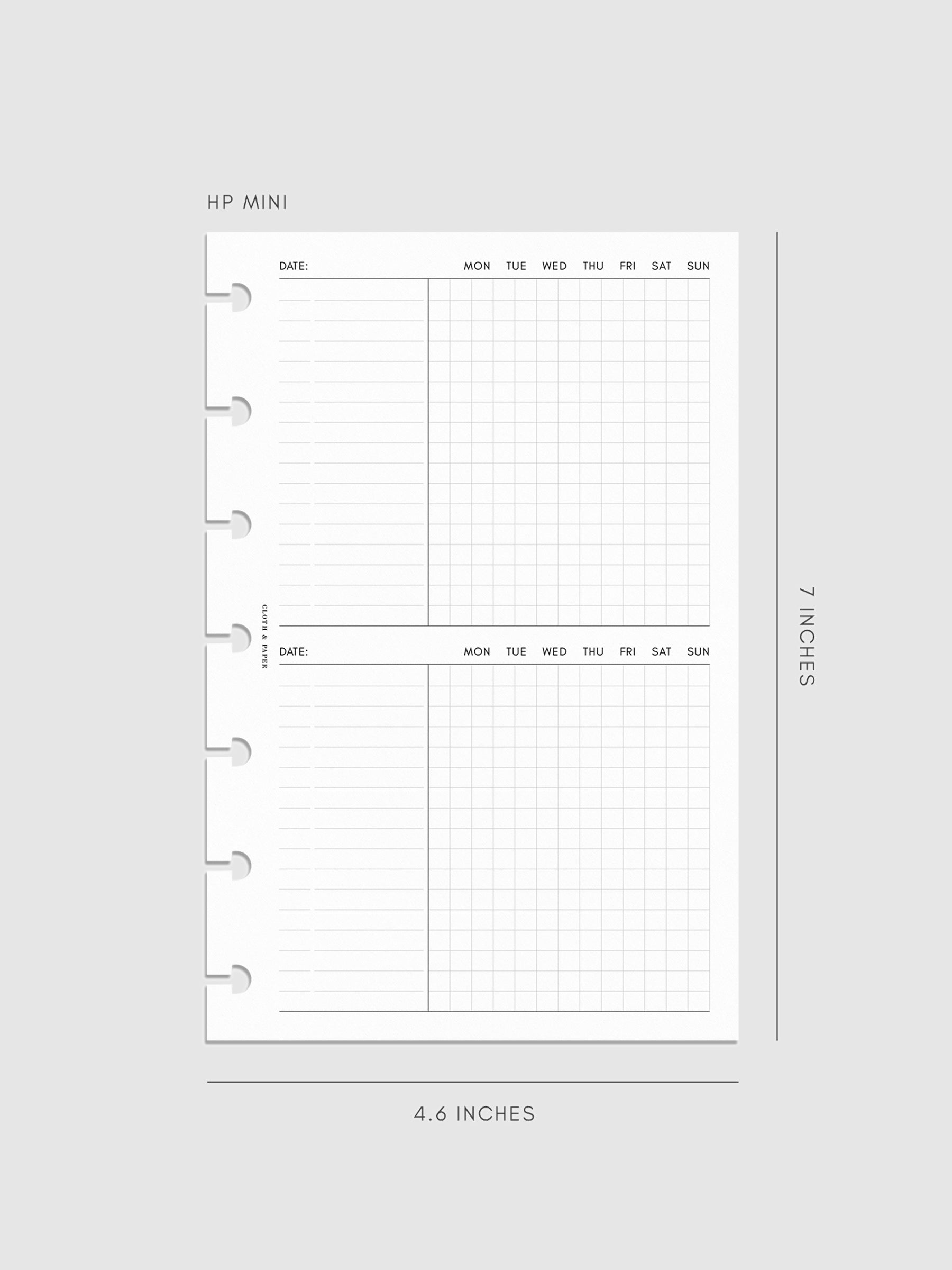 Digital mockup of insert in HP Mini sizing.
