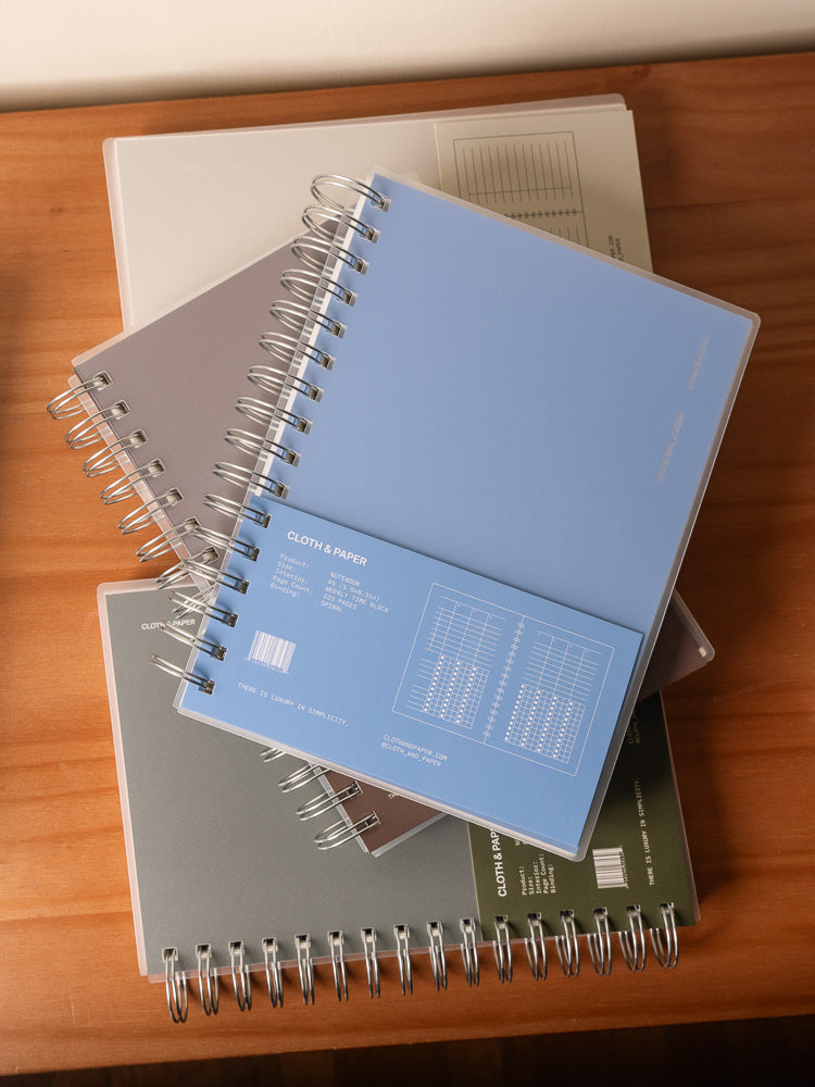 A5 Spiral Notebooks | Cloth & Paper