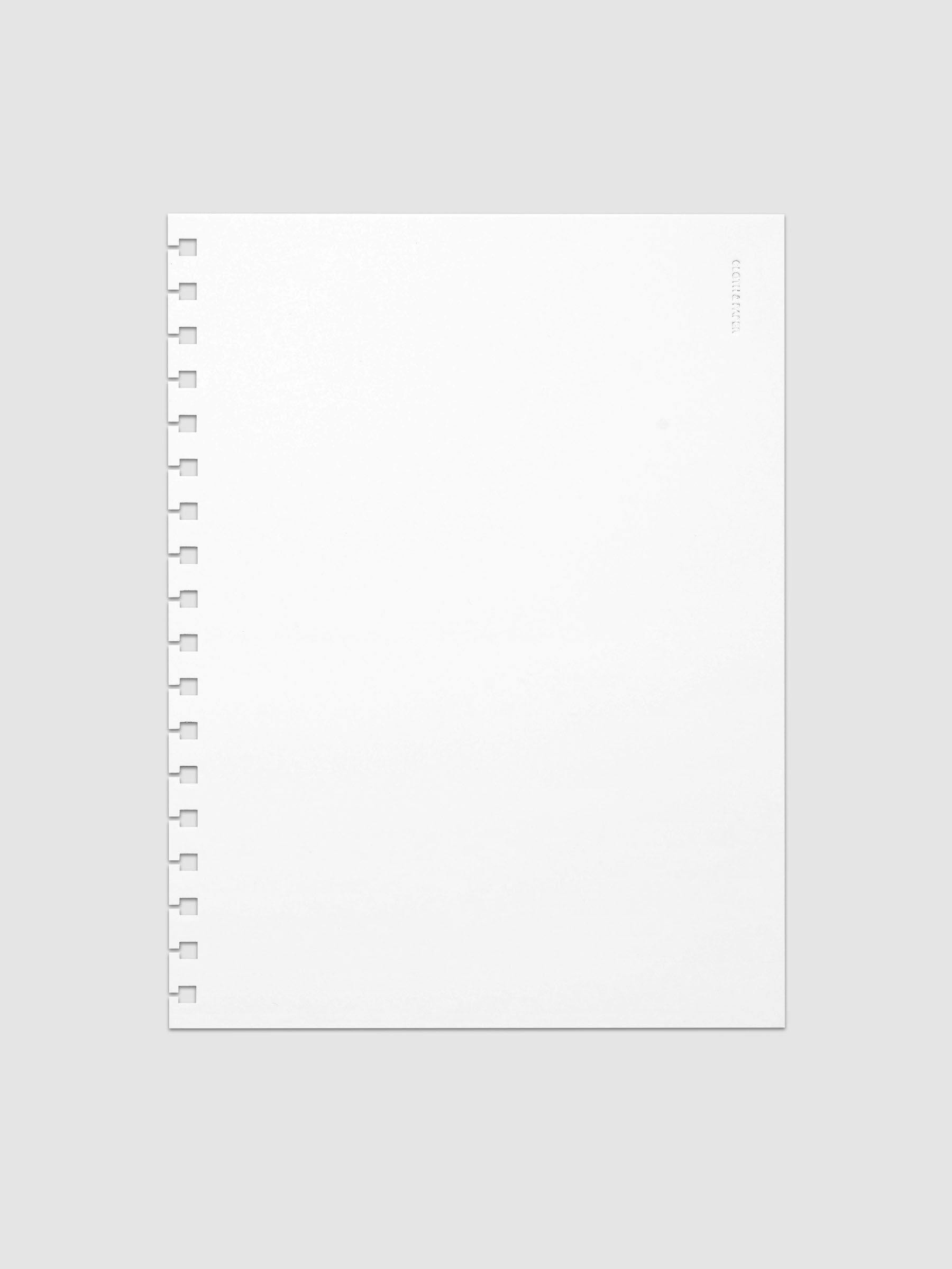 Spiral Notebook dashboard in the color Le Blanc shown in size HP Classic against a neutral background.