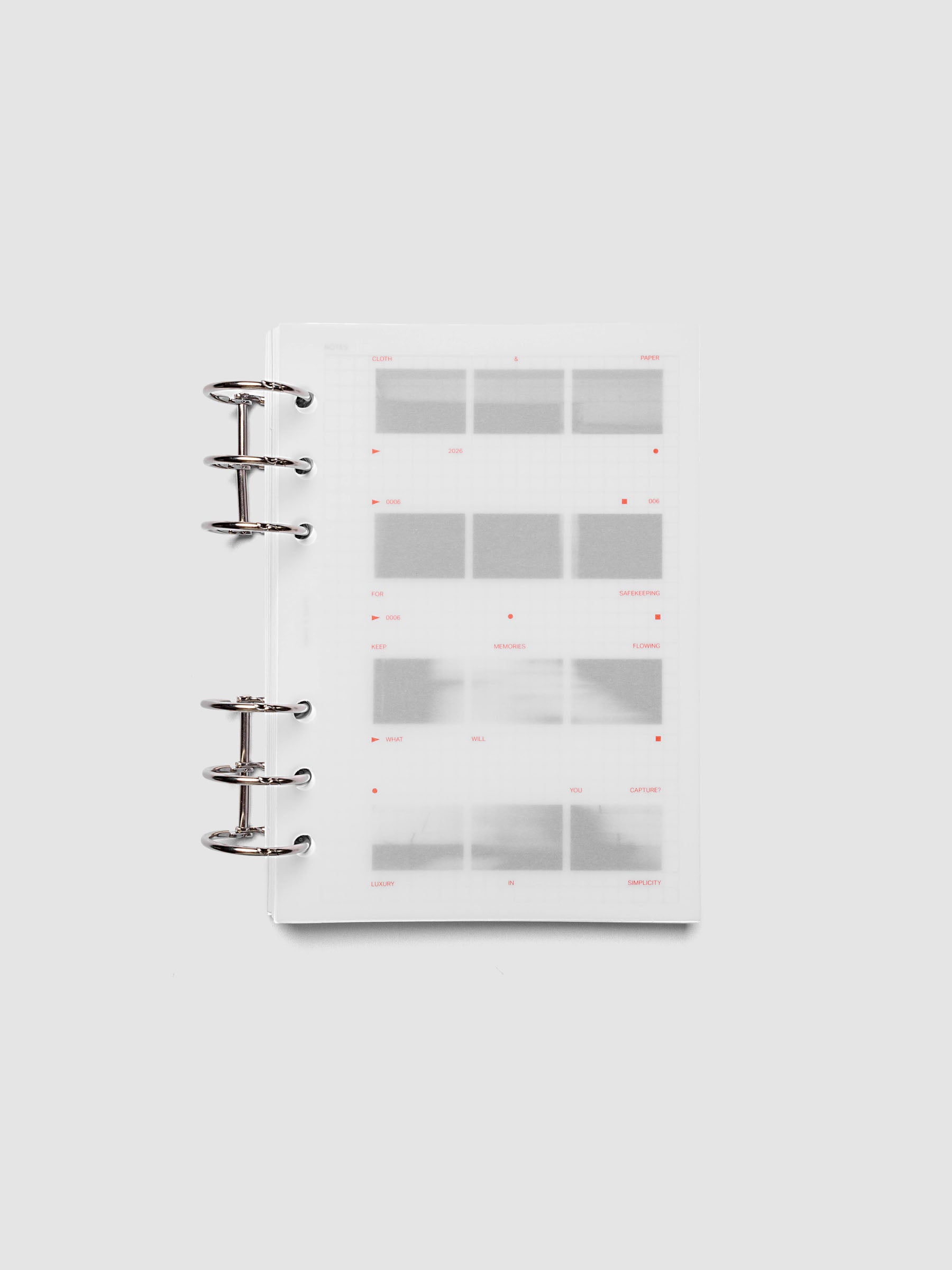 Film Strip Planner Dashboard Duo Personal Wide 6-Ring Punch both dashboards layered inside a planner showing film strip design and semi-transparent vellum overlay