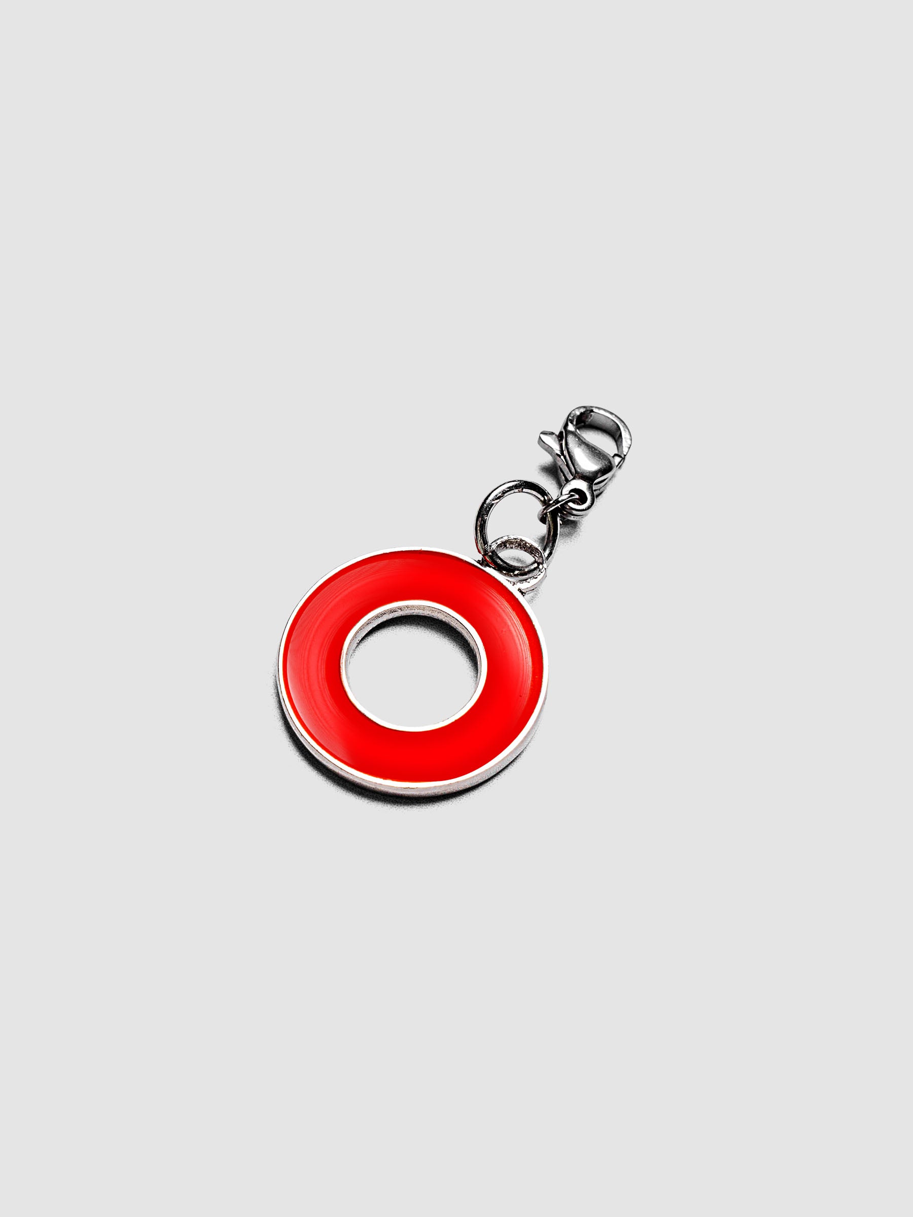 Travel Notebook Charms SPOTLIGHT charm in deep orange enamel with lobster clasp attachment