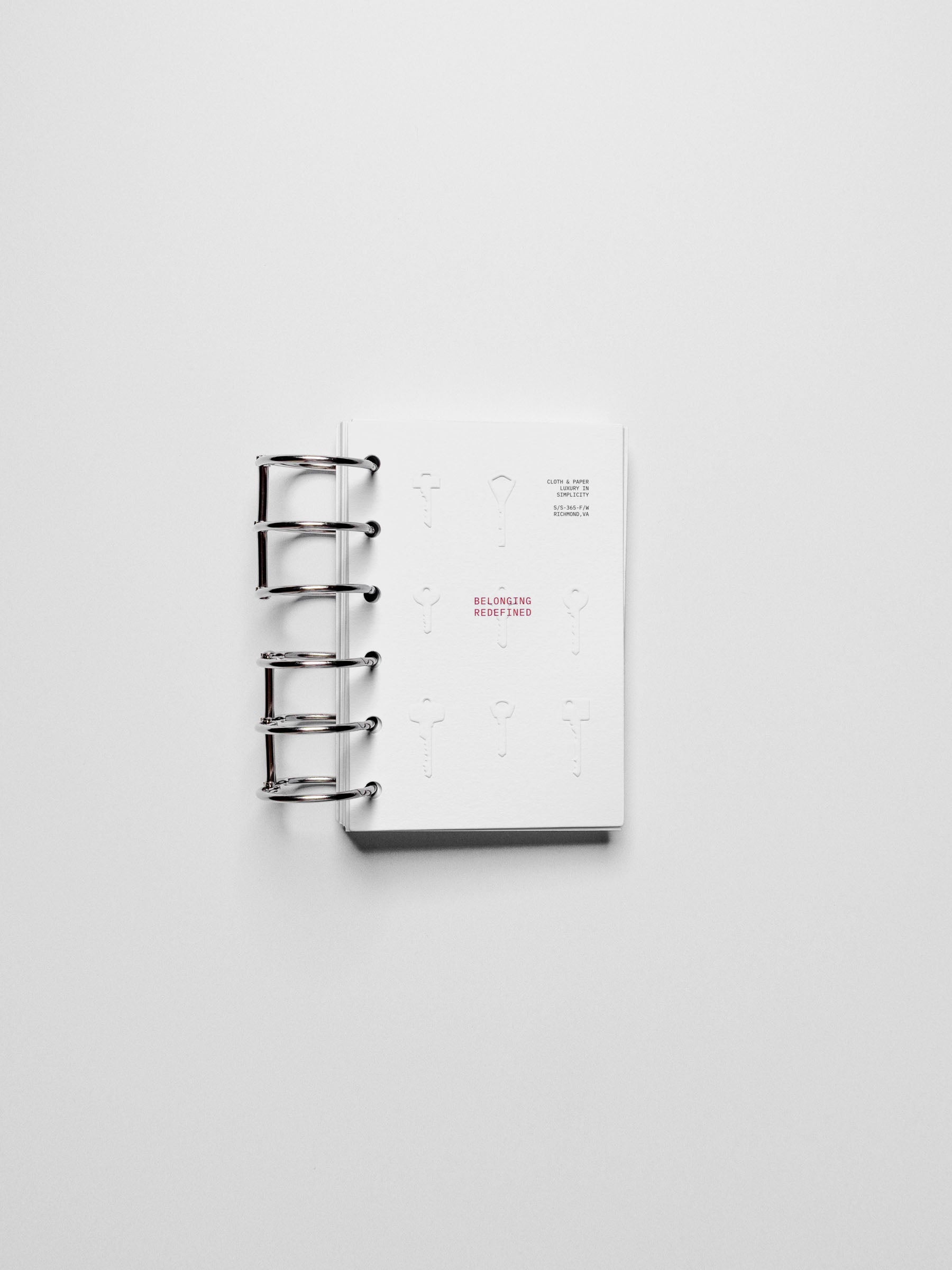 The Access Key Dashboard in a Pocket-sized ring-bound planner
