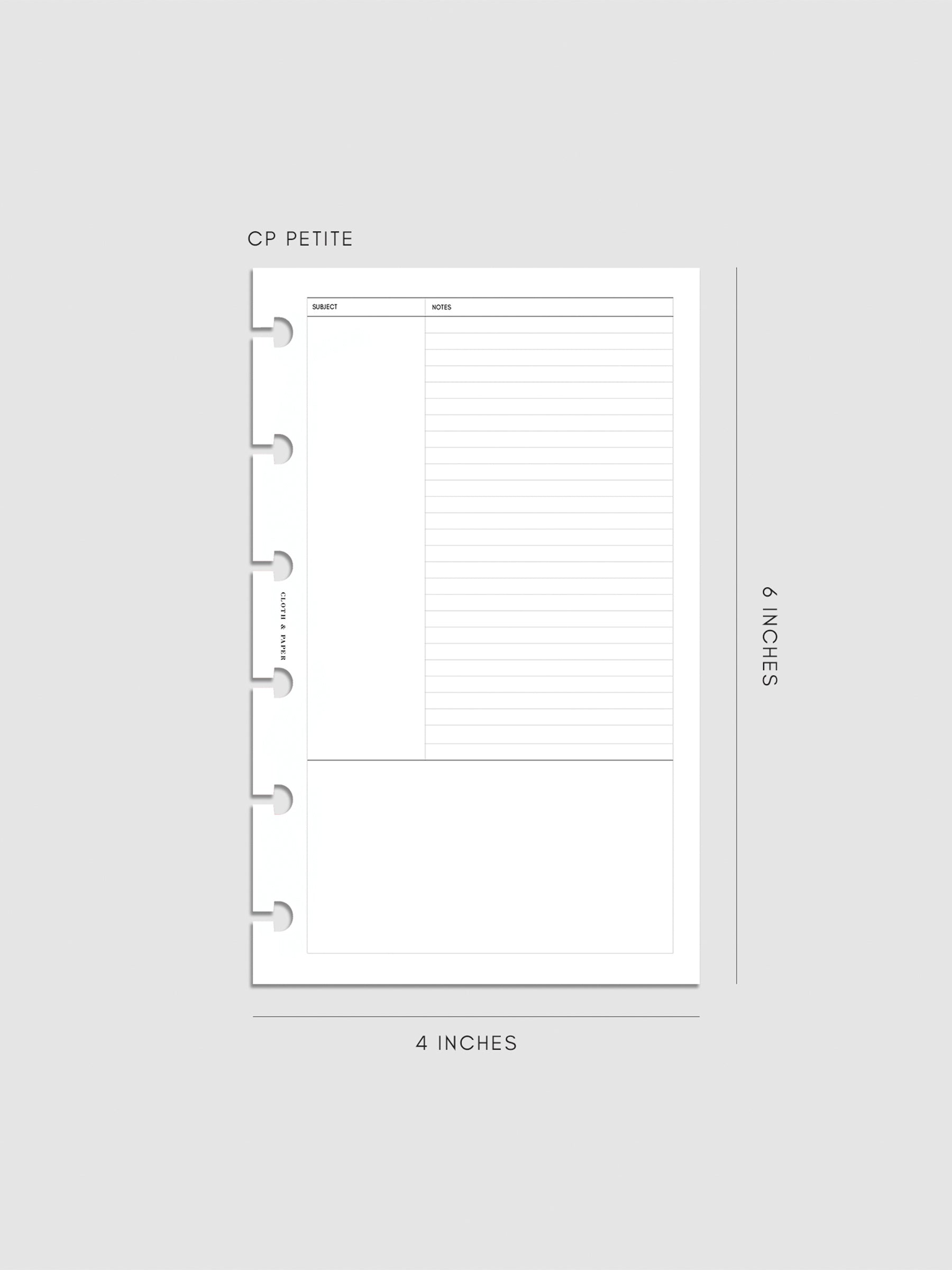 Digital mockup of insert in CP Petite.