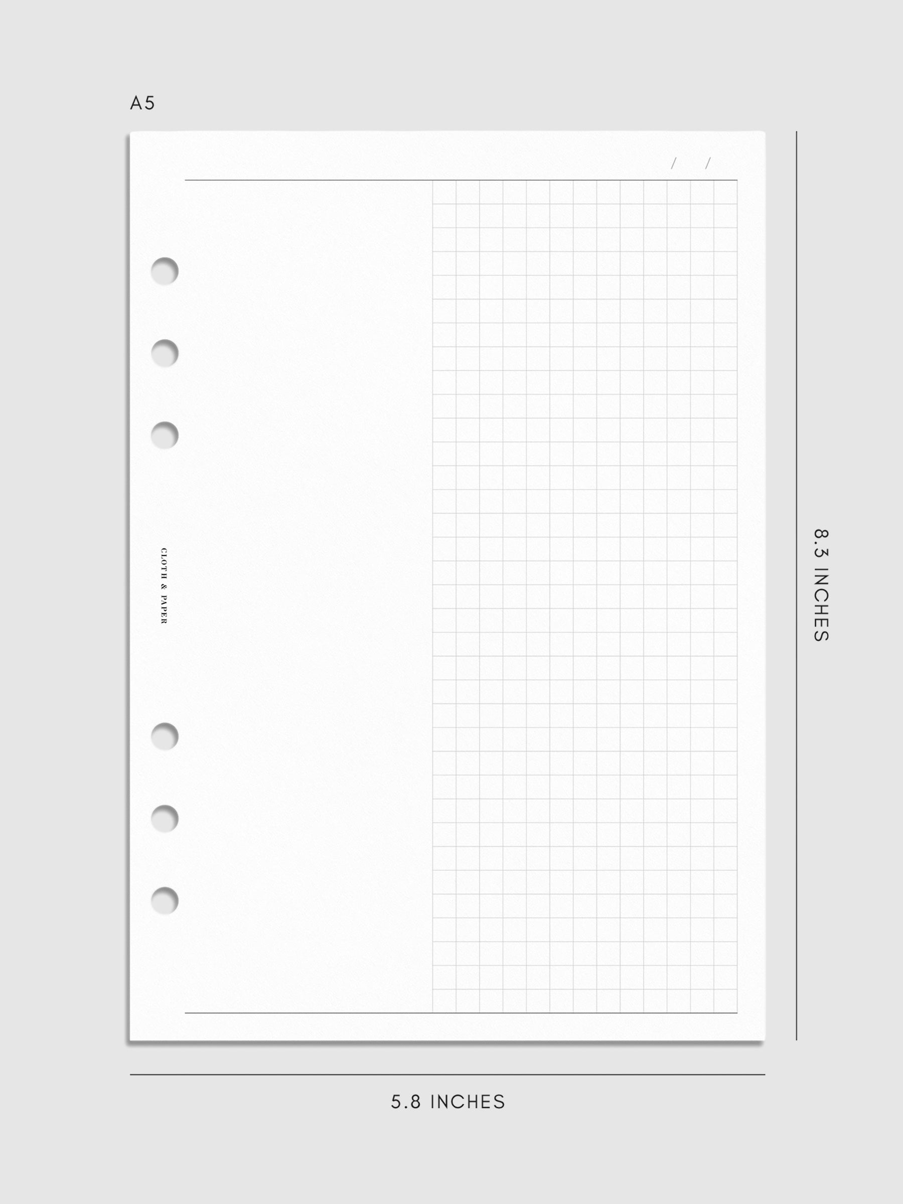 Digital mockup of insert in A5.