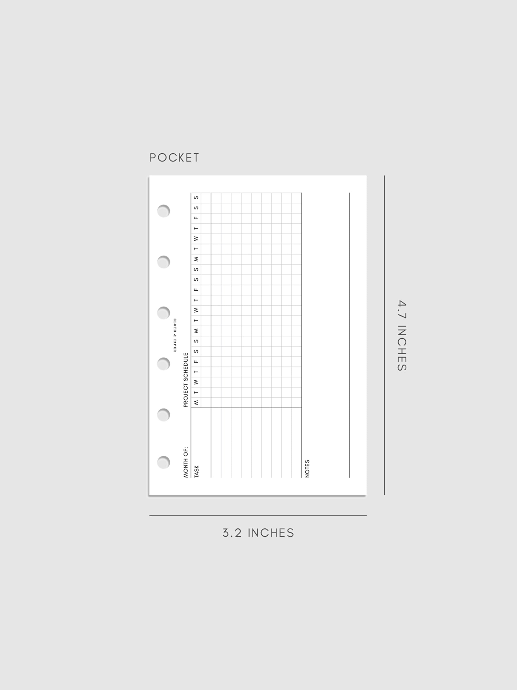 Gantt Chart Planner Inserts | Refreshed Layout