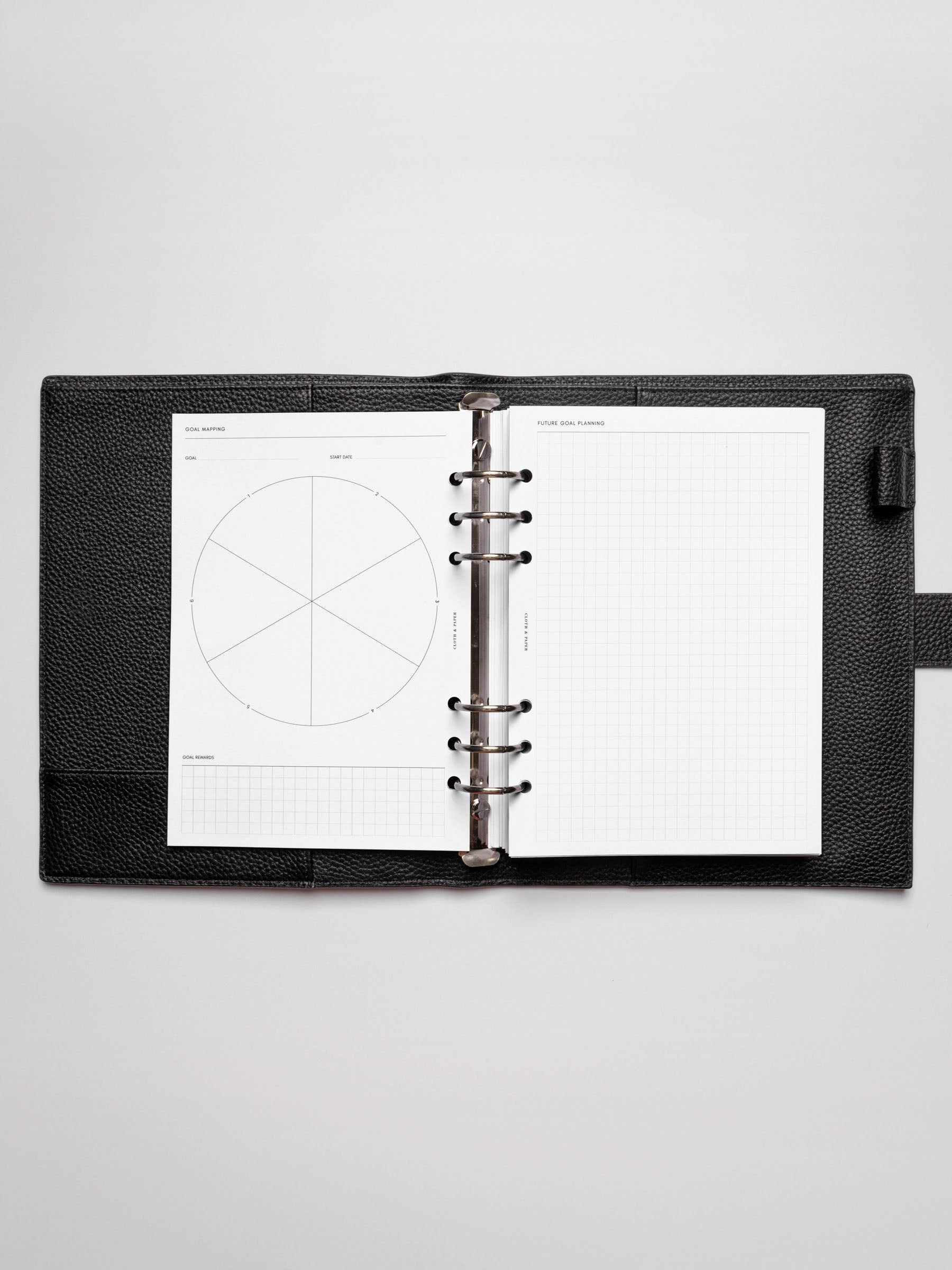 Insert in use inside a discbound planner system. Size shown is A5.