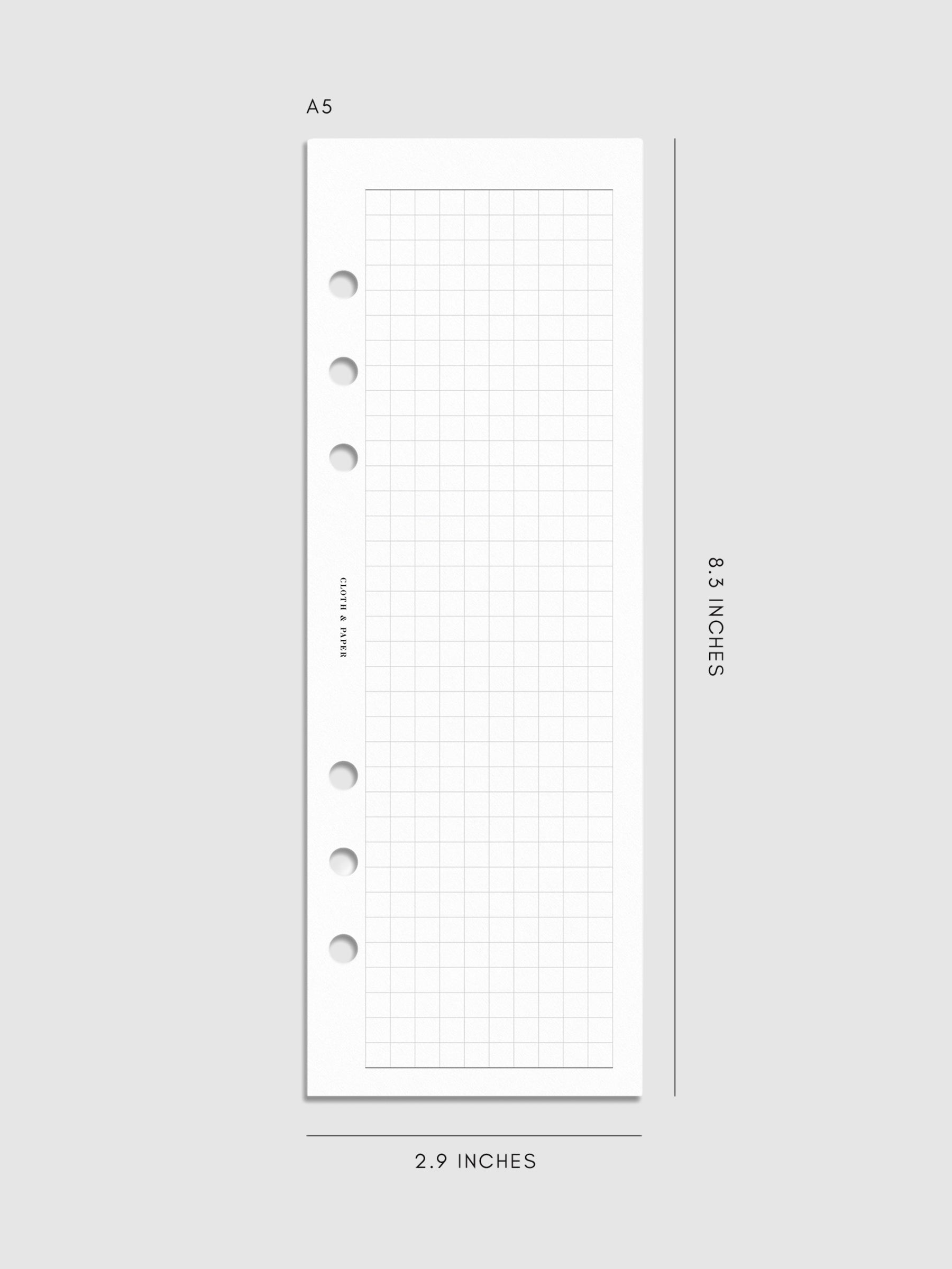 Digital mockup of inserts in A5.