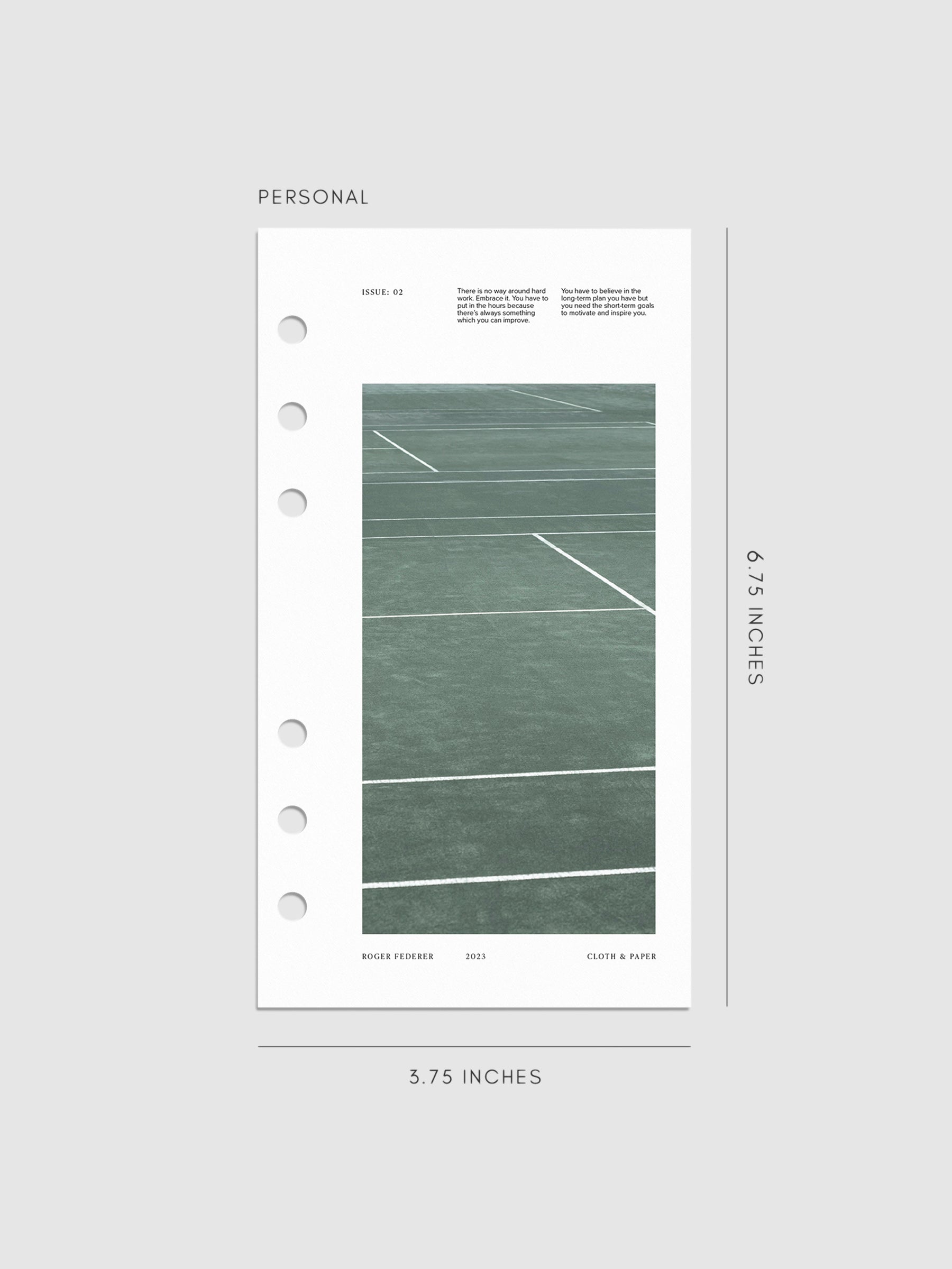 Digital mockup of Full Court dashboard in Personal. 