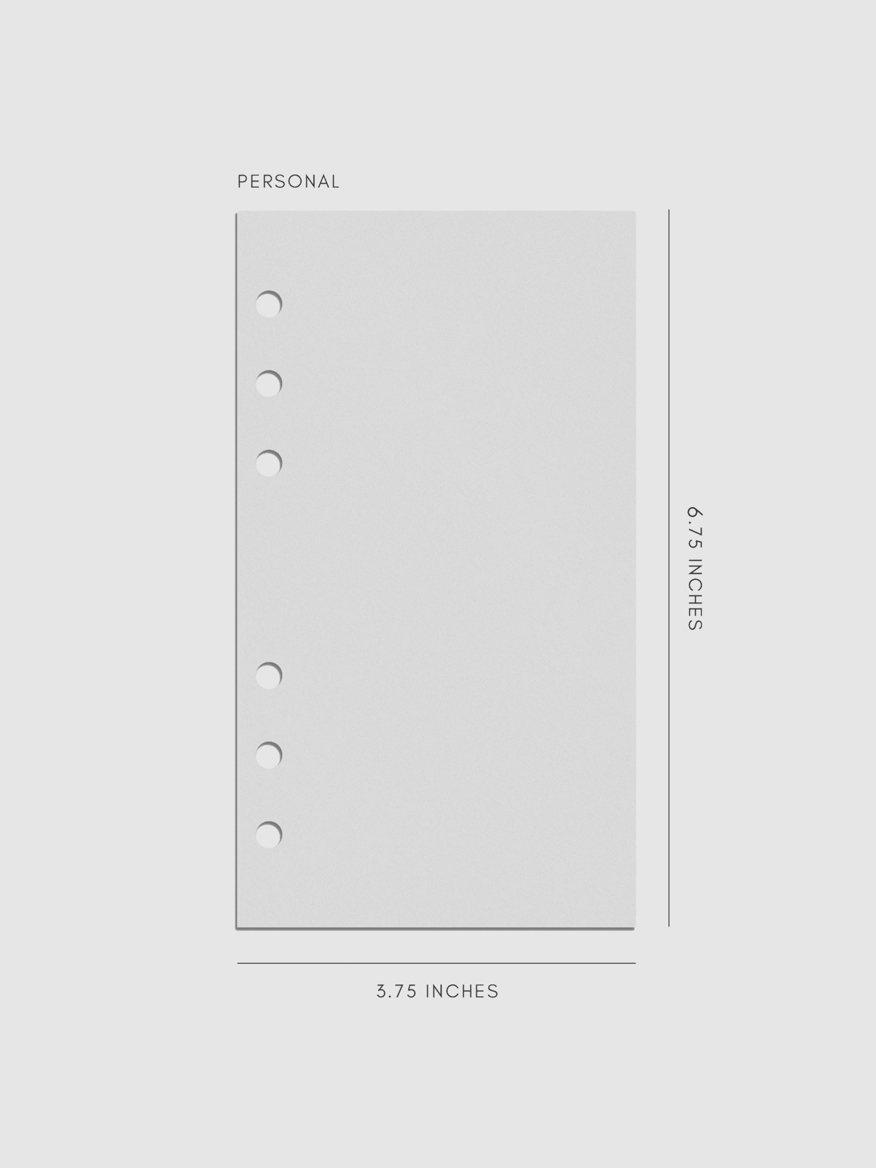 Digital mockup of insert in Personal. 