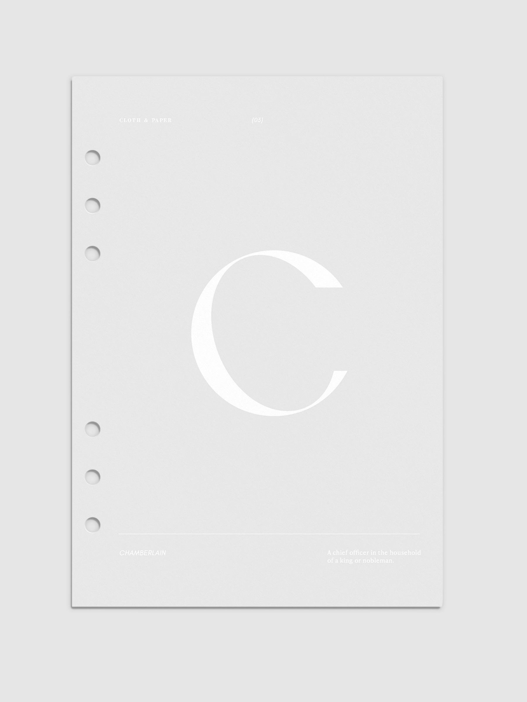 Monogram Vellum Planner Dashboard C in A5 displayed on a neutral 