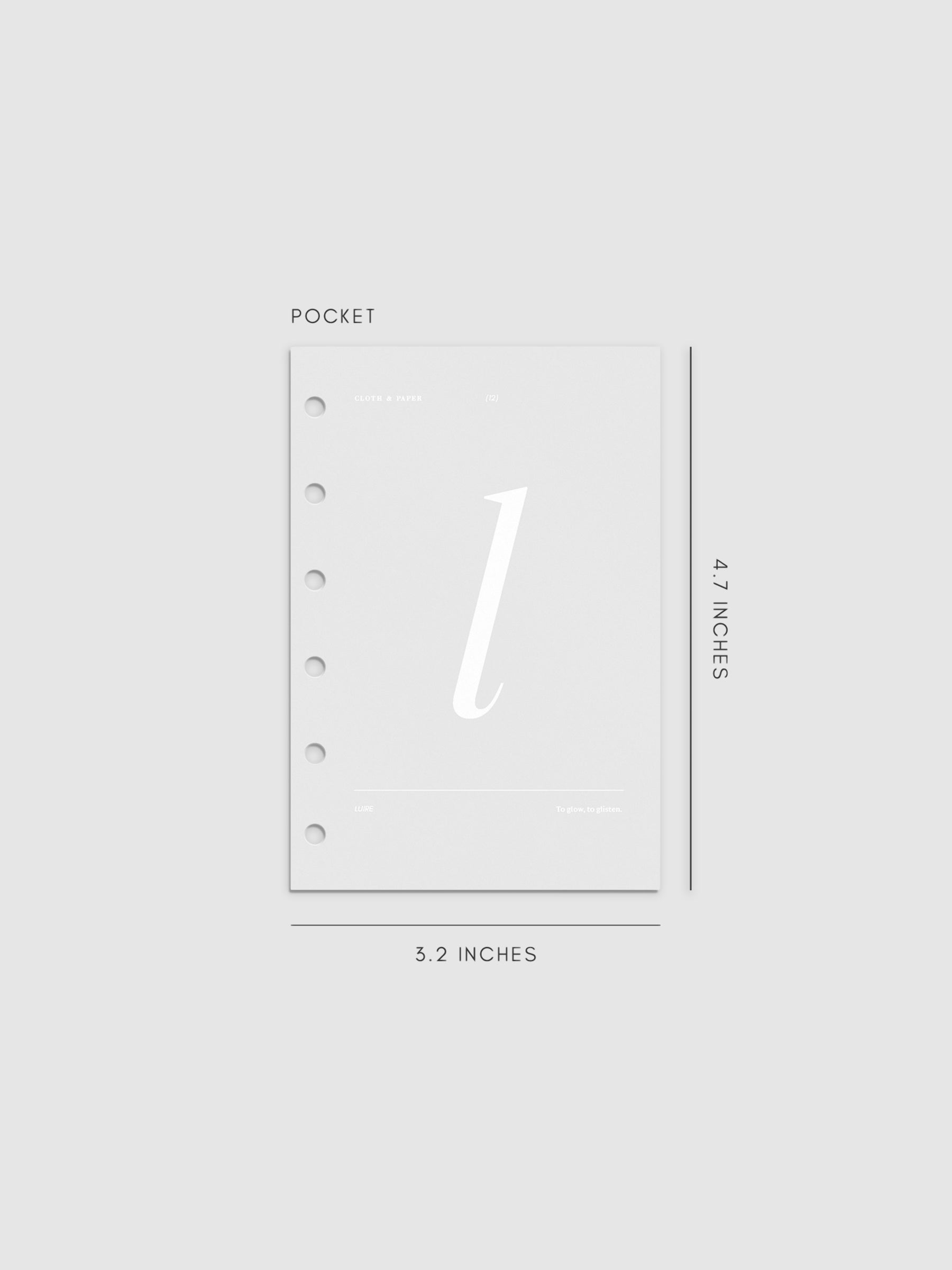 Monogram Vellum Planner Dashboard L in Pocket displayed on a neutral background. 