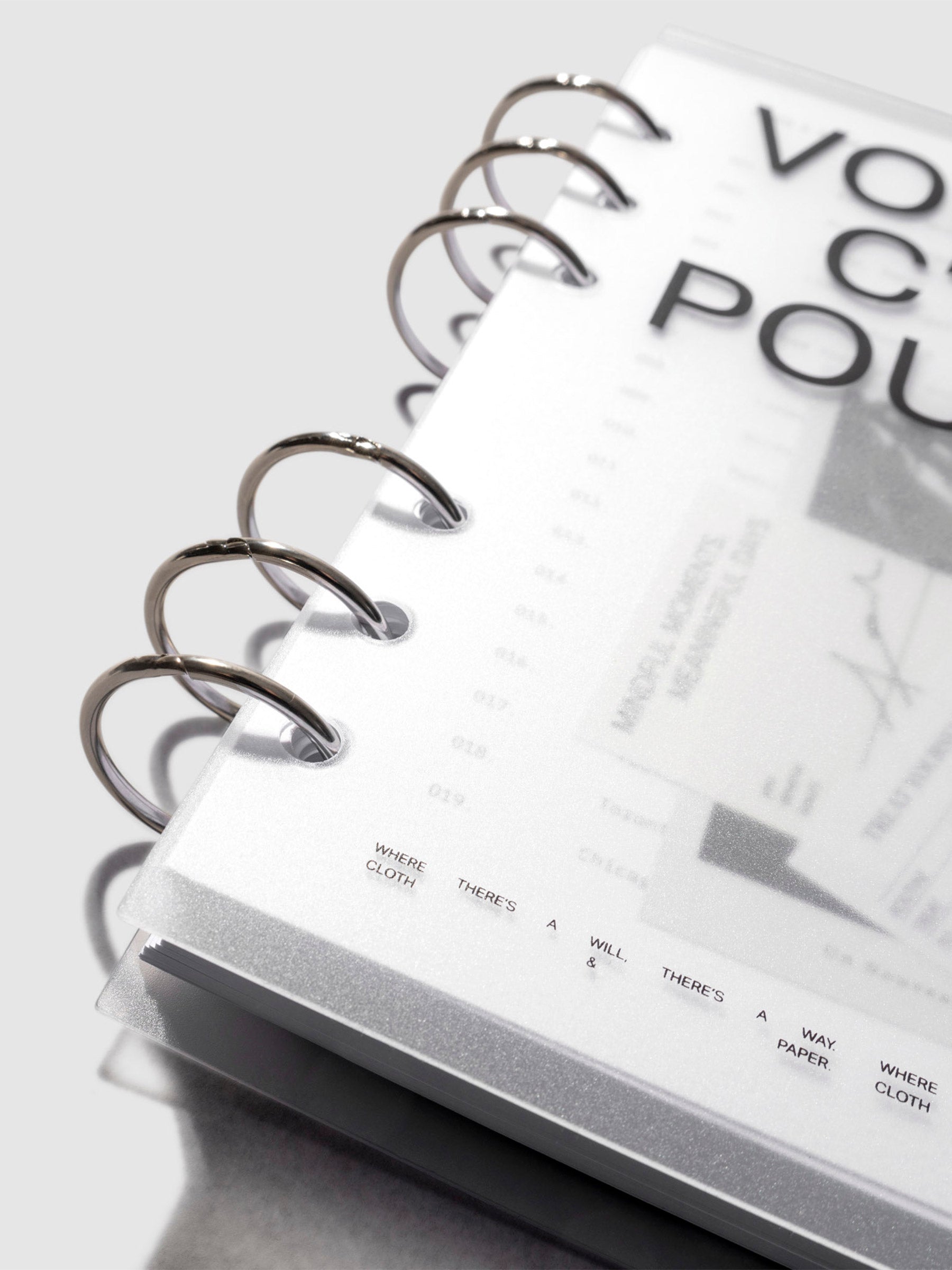 Silver rings shown in use inside a planner system.