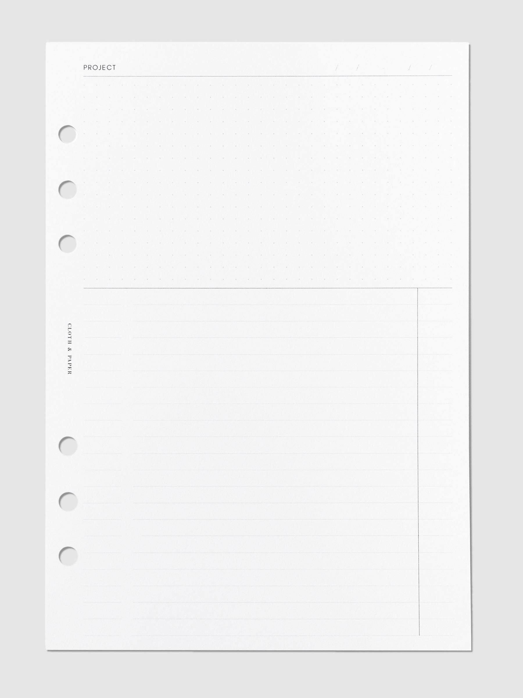 Insert displayed on a white background. Size pictured is A5. 