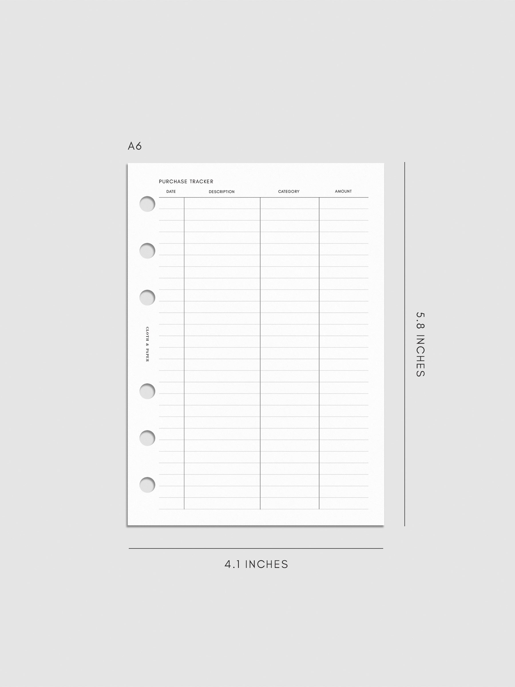 Digital mockup of inserts in A6.