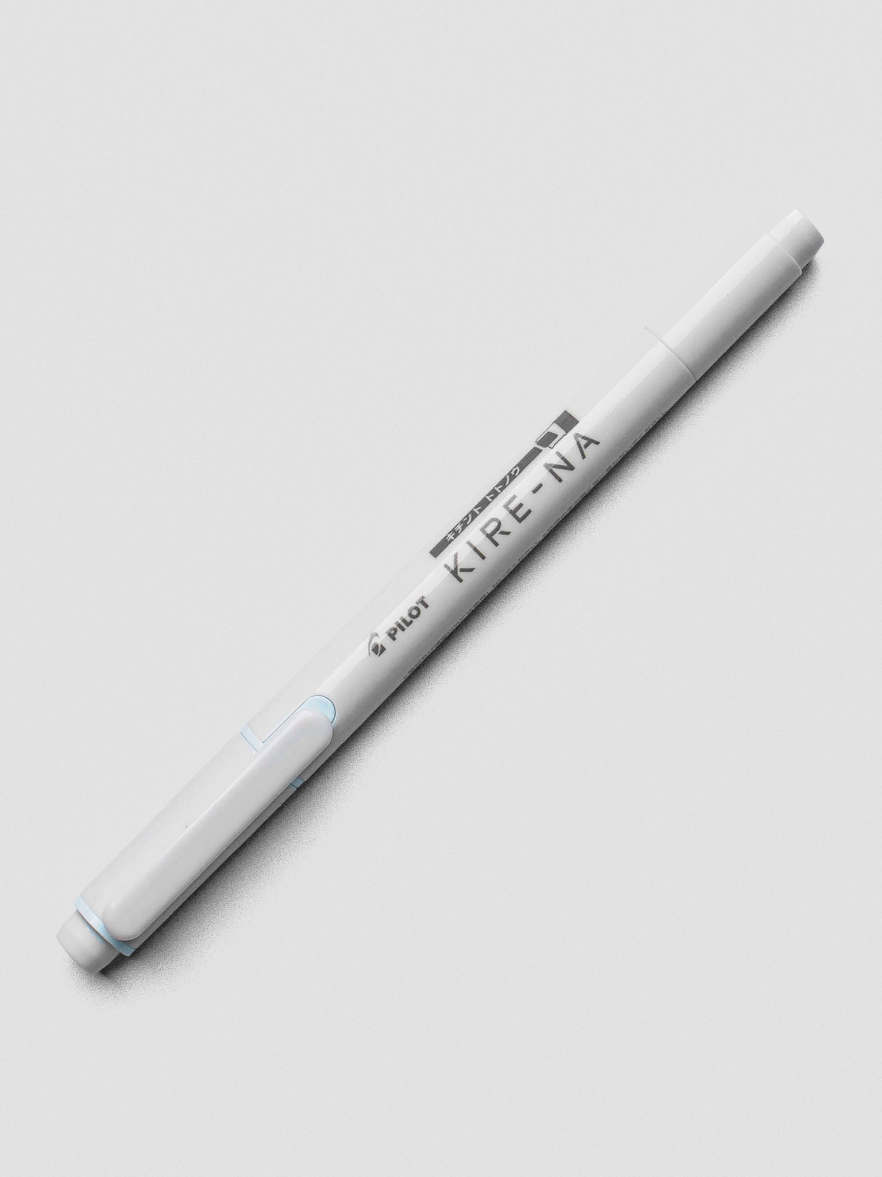 Pilot Kire-Na highlighter in Pale Blue, angled product shot.