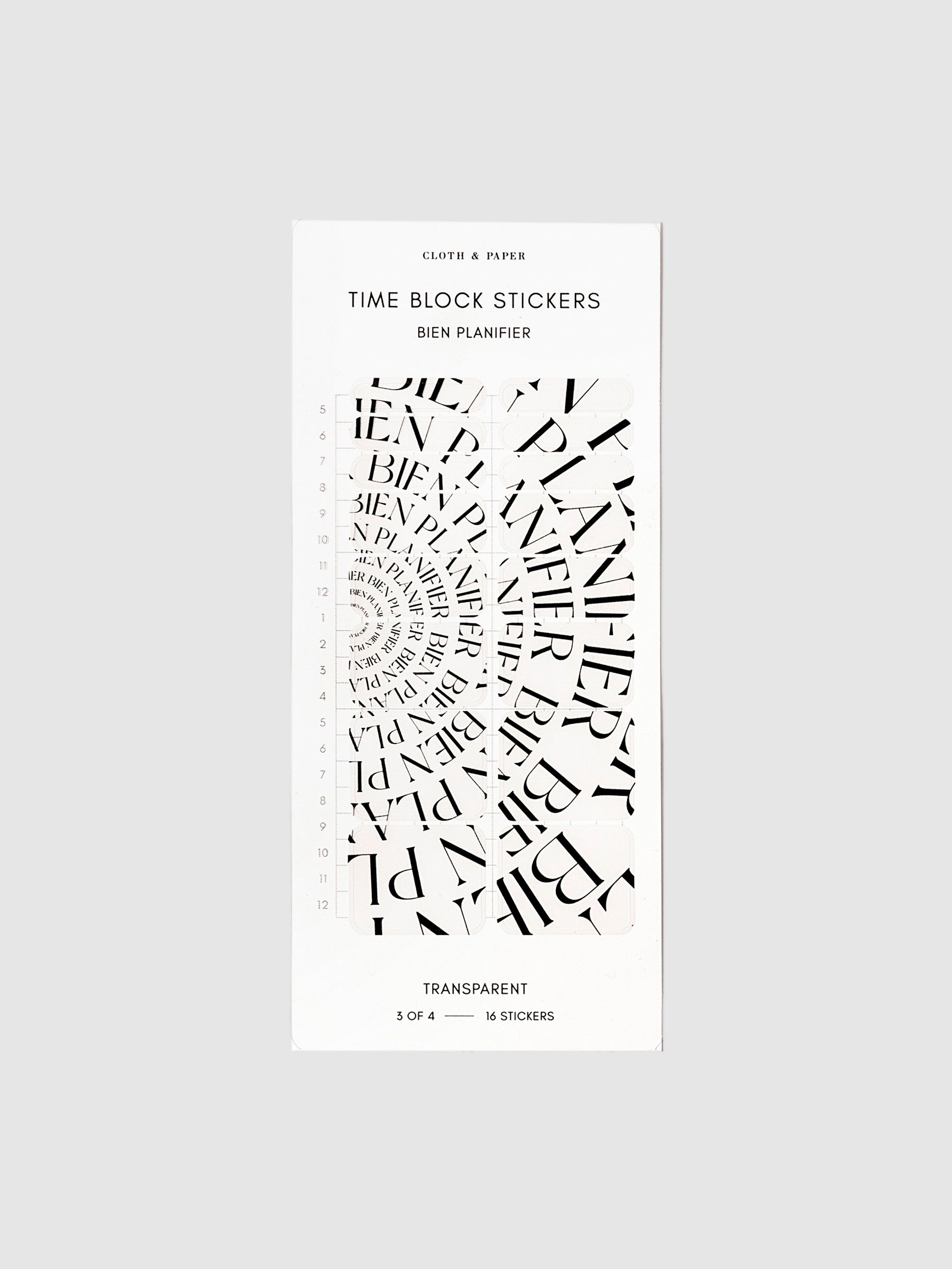 Bien Planner stickers displayed on a neutral background.