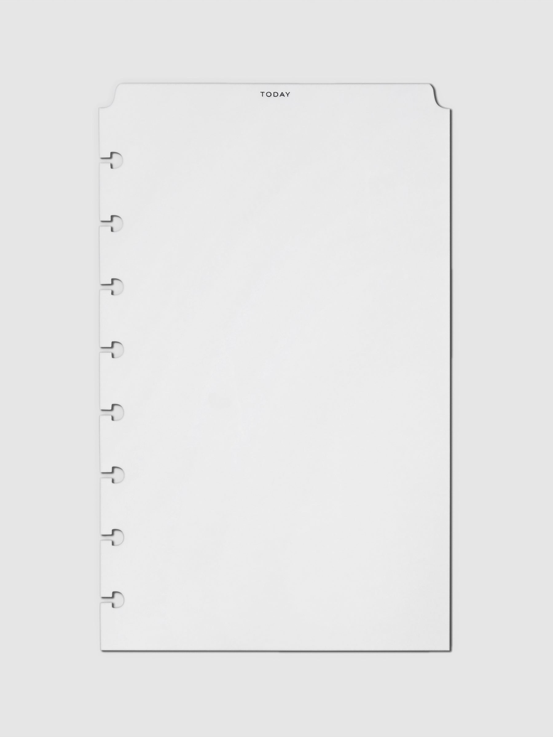 Black foil divider displayed on a neutral background. Size shown is Half Letter. 
