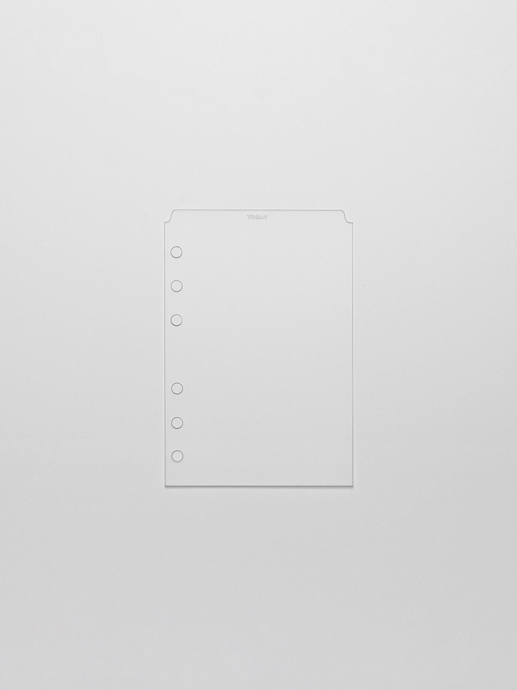 White foil divider displayed on a neutral background. Size shown is A6. 