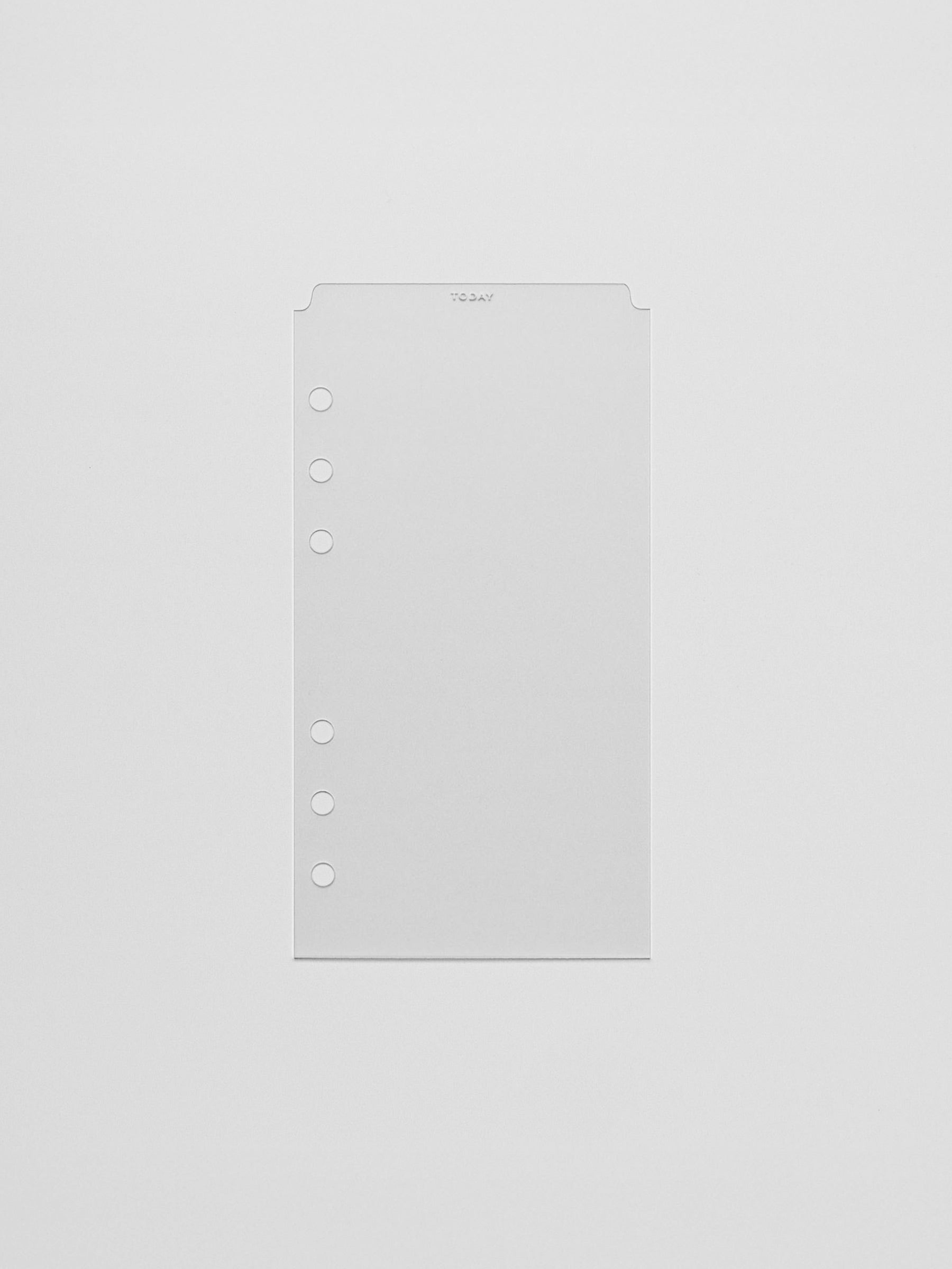 White foil divider displayed on a neutral background. Size shown is Personal. 