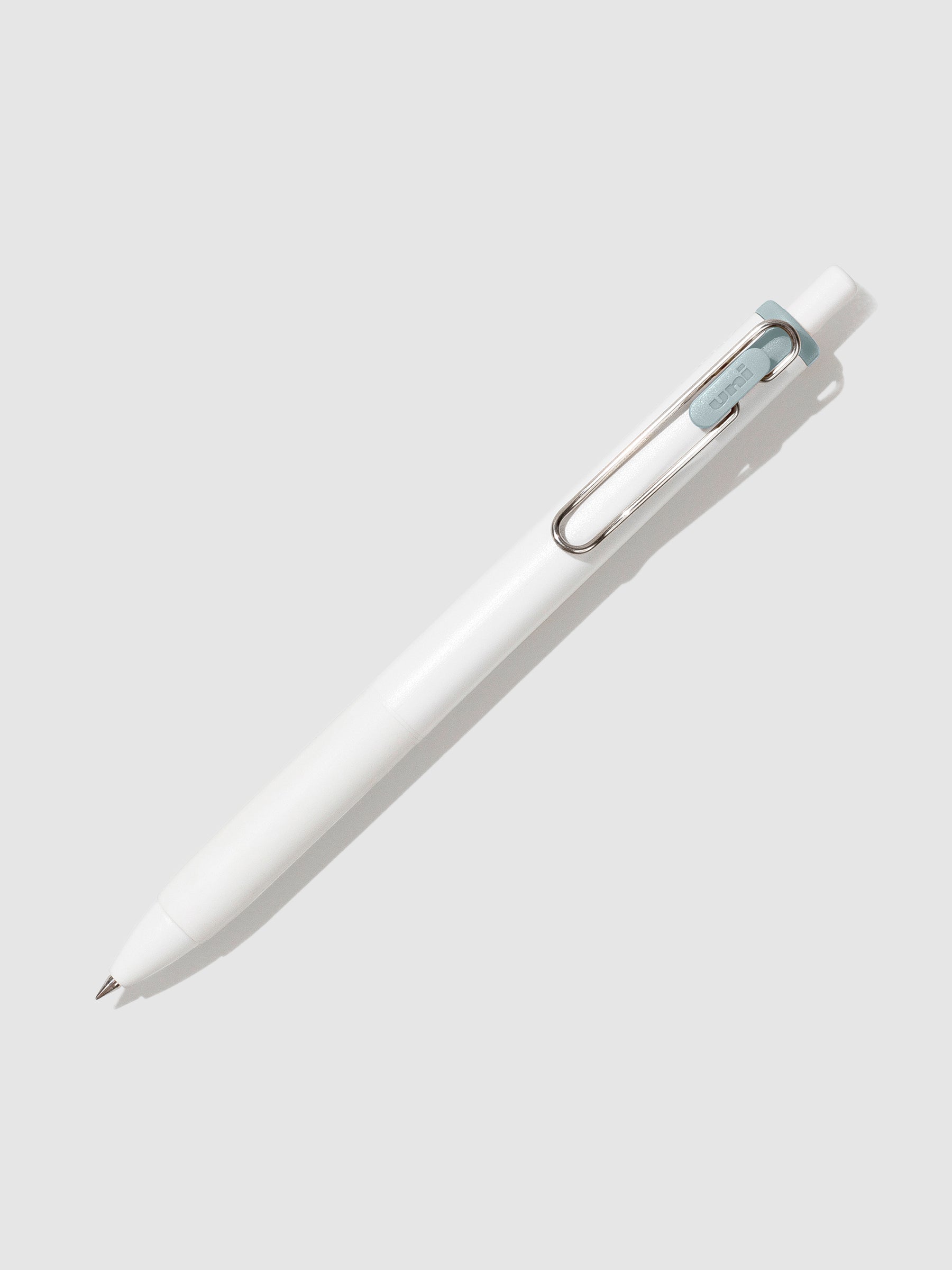 Pen tilted slightly to the right on a neutral background. Color pictured is Nemophila Blue.
