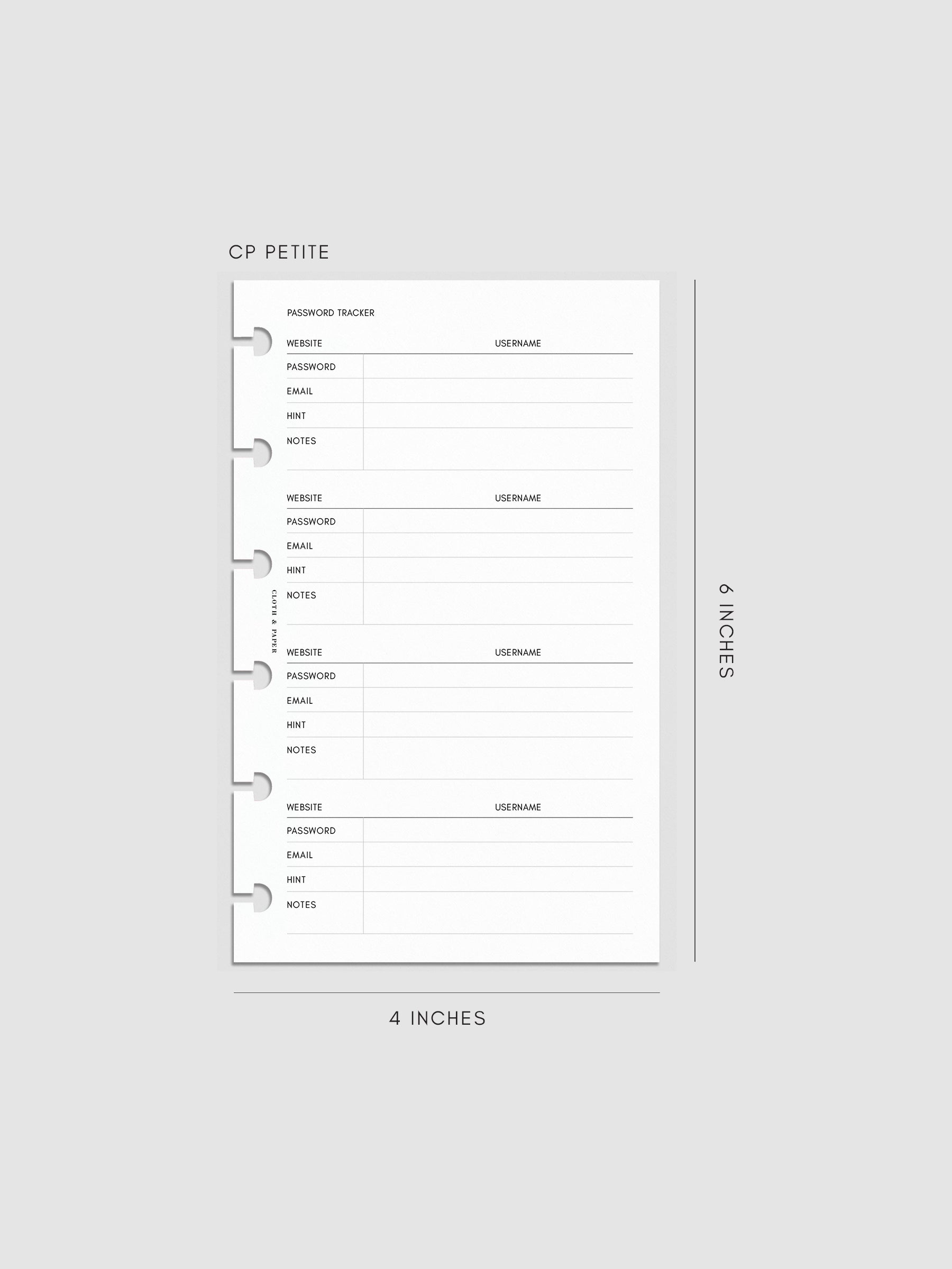Digital mockup of insert in CP Petite.
